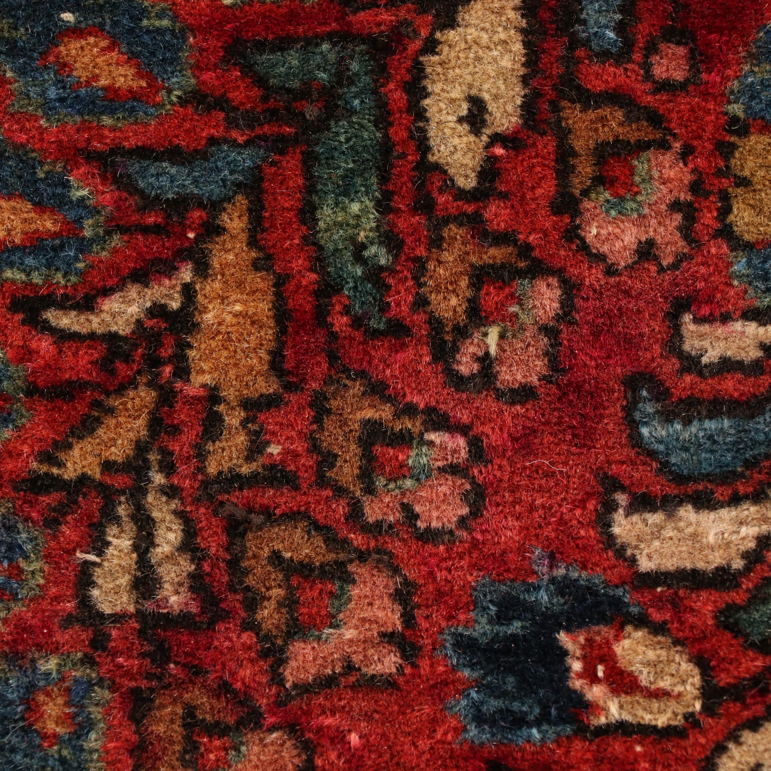 2'8 x 6'6 Hand-Knotted Persian Sarouk Carpet Runner