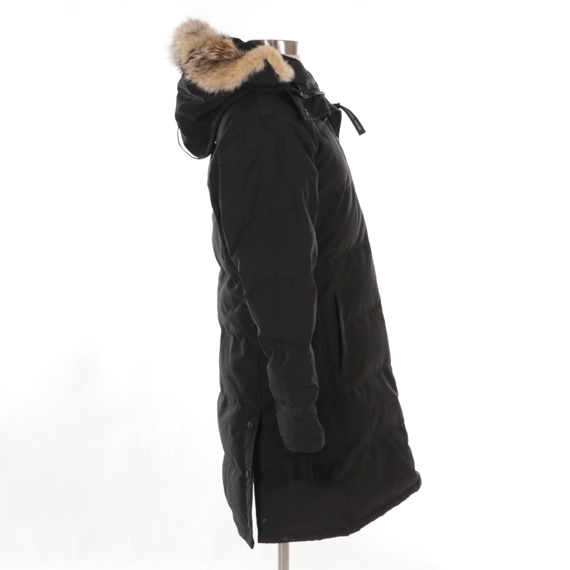 Canada Goose Black Shelburne Parka Heritage With Coyote Fur Hood Trim