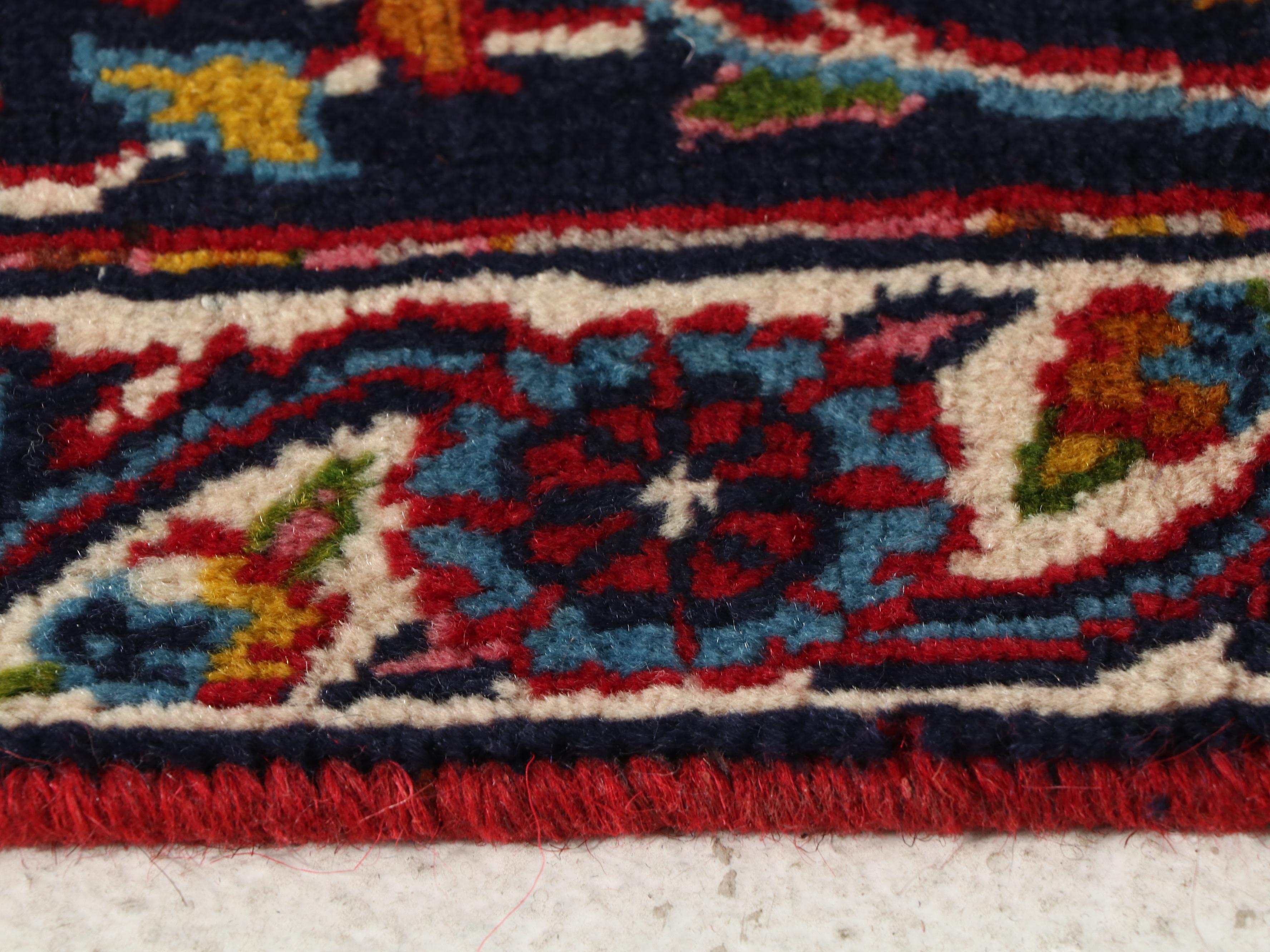 9' x 12'3 Hand-Knotted Persian Mashhad Room-Sized Rug