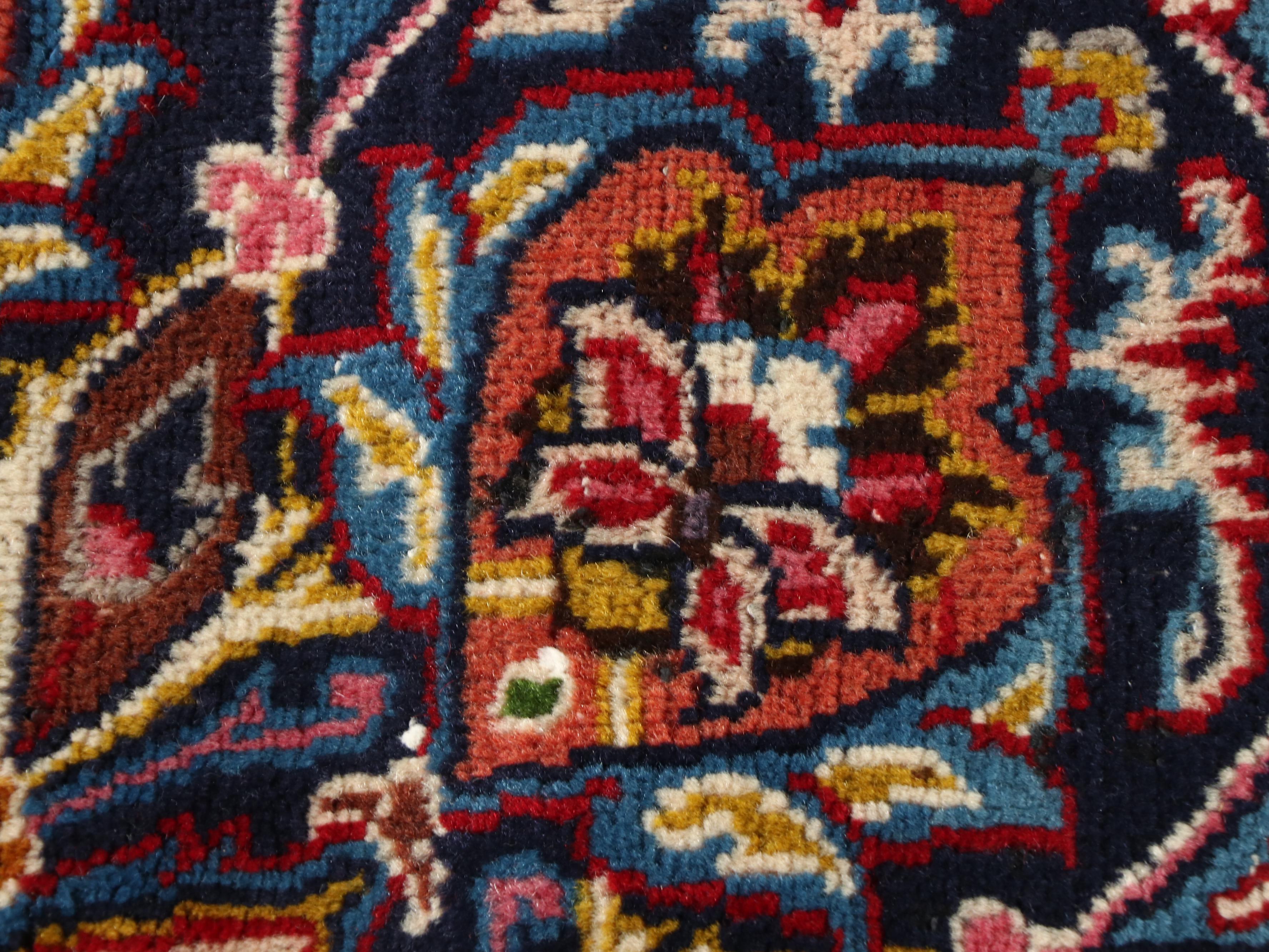 9' x 12'3 Hand-Knotted Persian Mashhad Room-Sized Rug