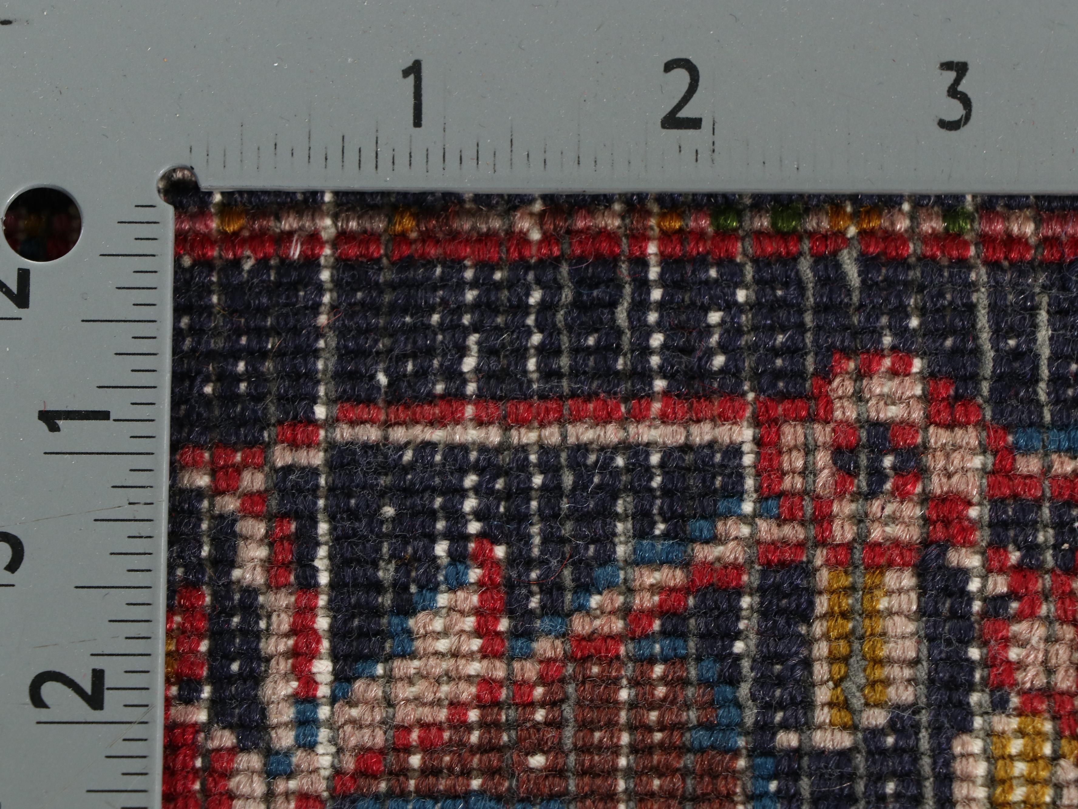 9' x 12'3 Hand-Knotted Persian Mashhad Room-Sized Rug