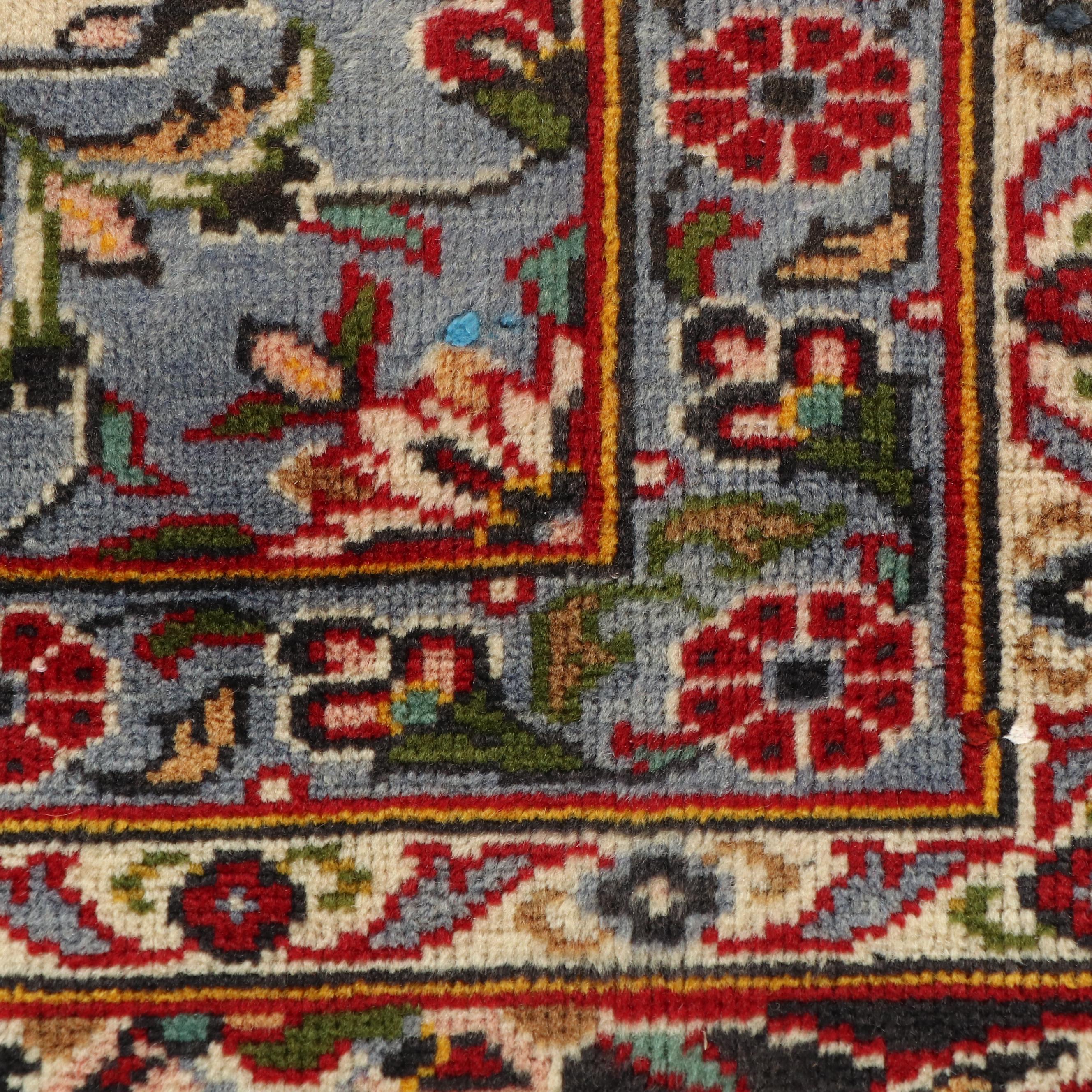 9'5 x 12'6 Hand-Knotted Persian Kashan Room-Sized Rug