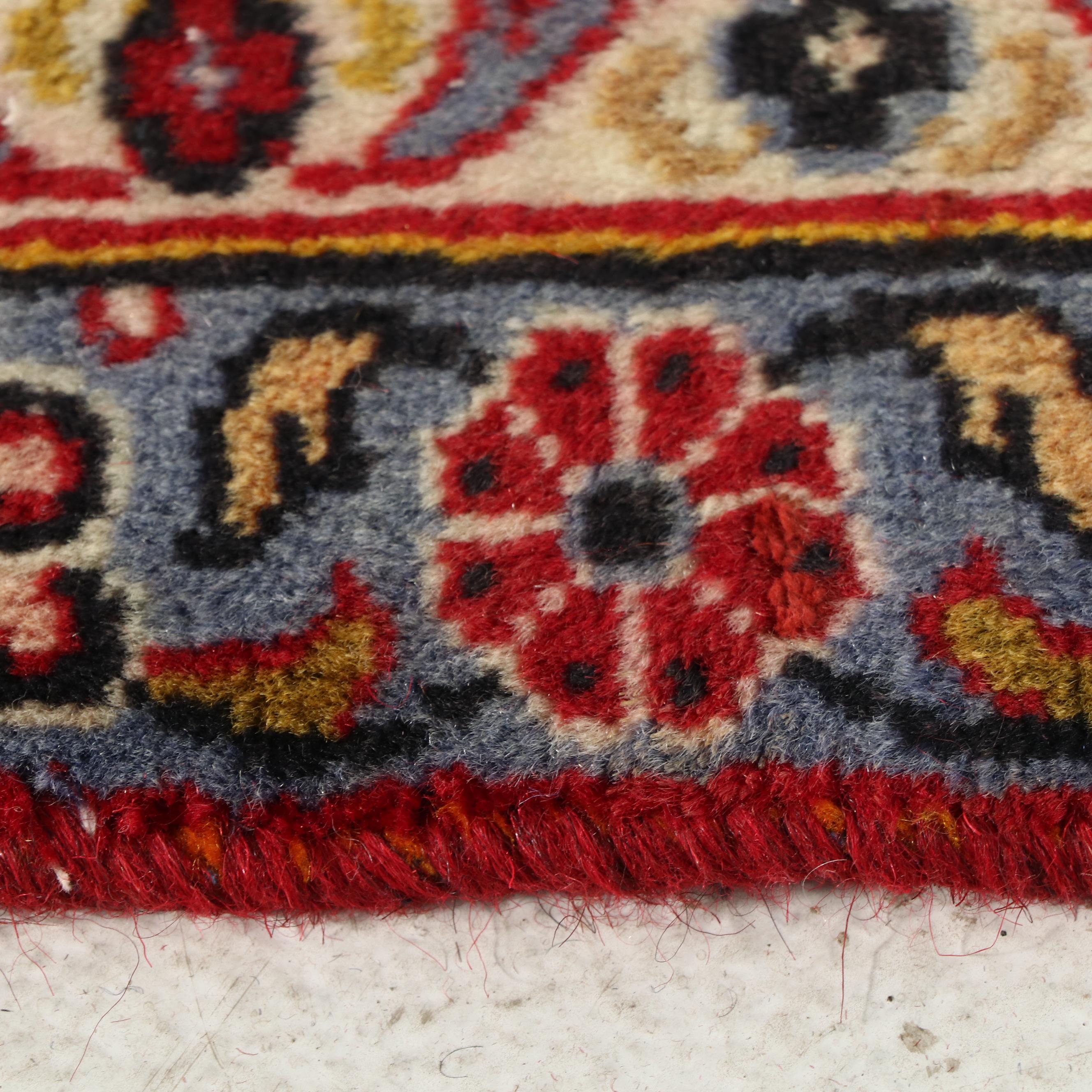 9'5 x 12'6 Hand-Knotted Persian Kashan Room-Sized Rug