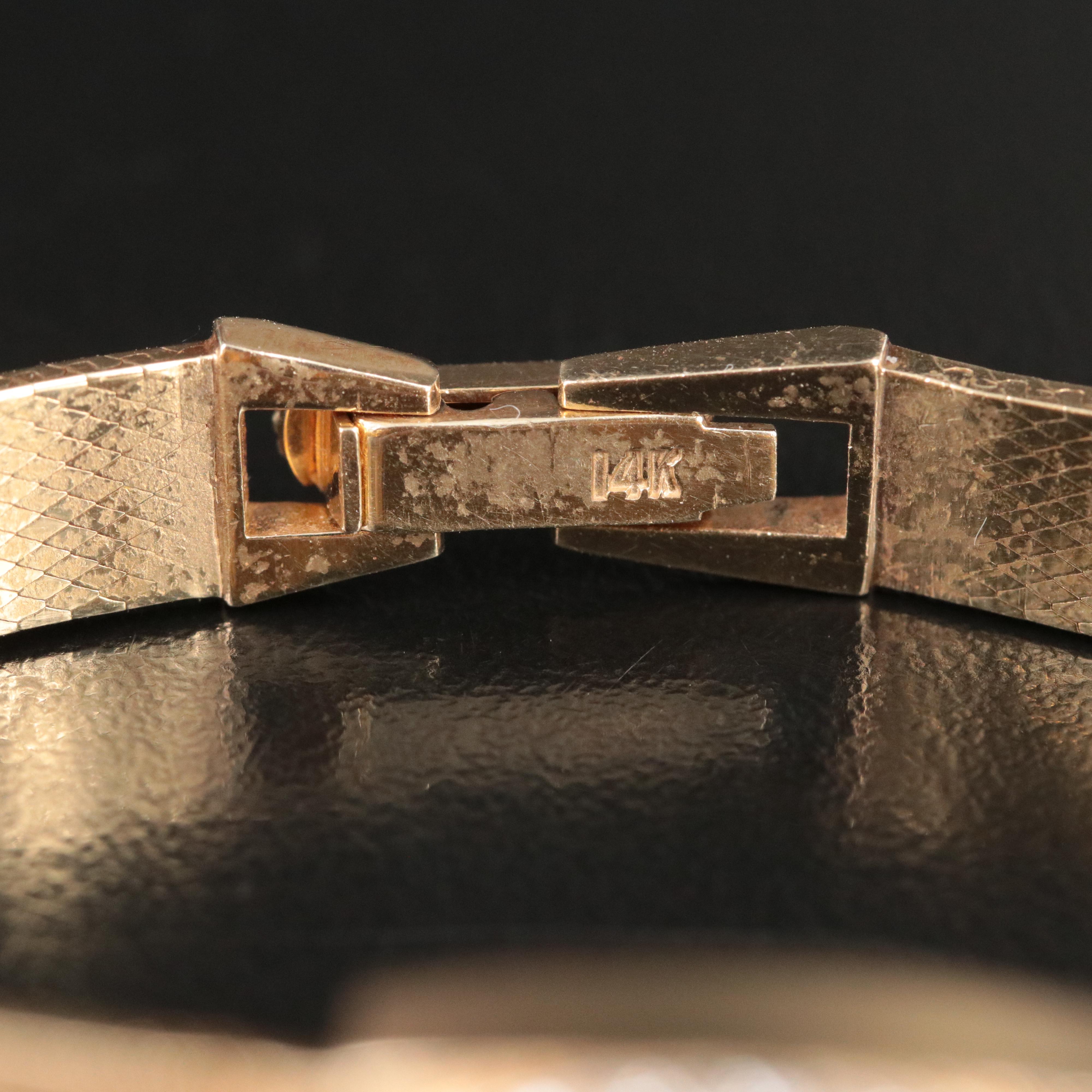 Vintage Rolex 14K Diamond Watch