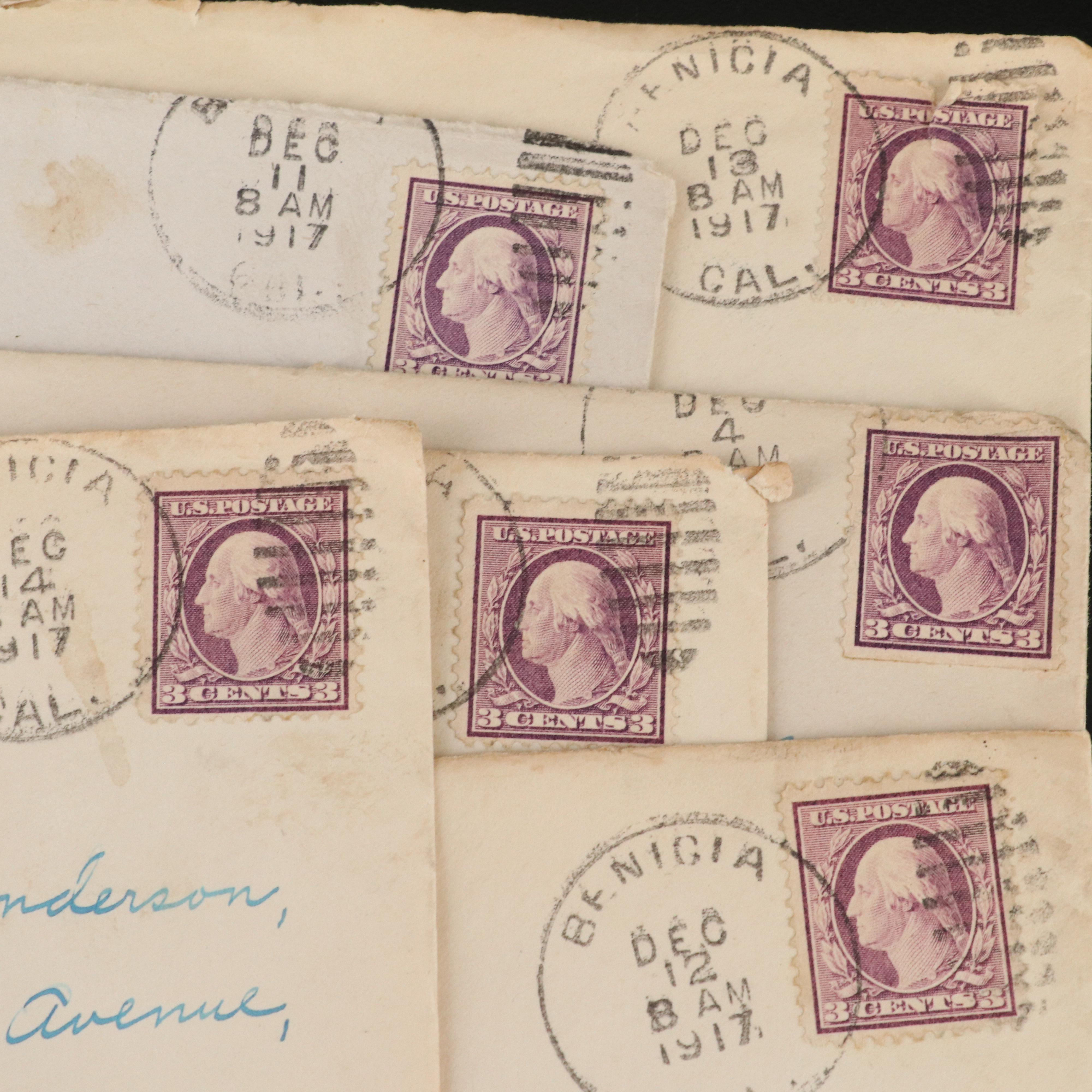 252 U.S. Postal Covers, 1917 to 1990s