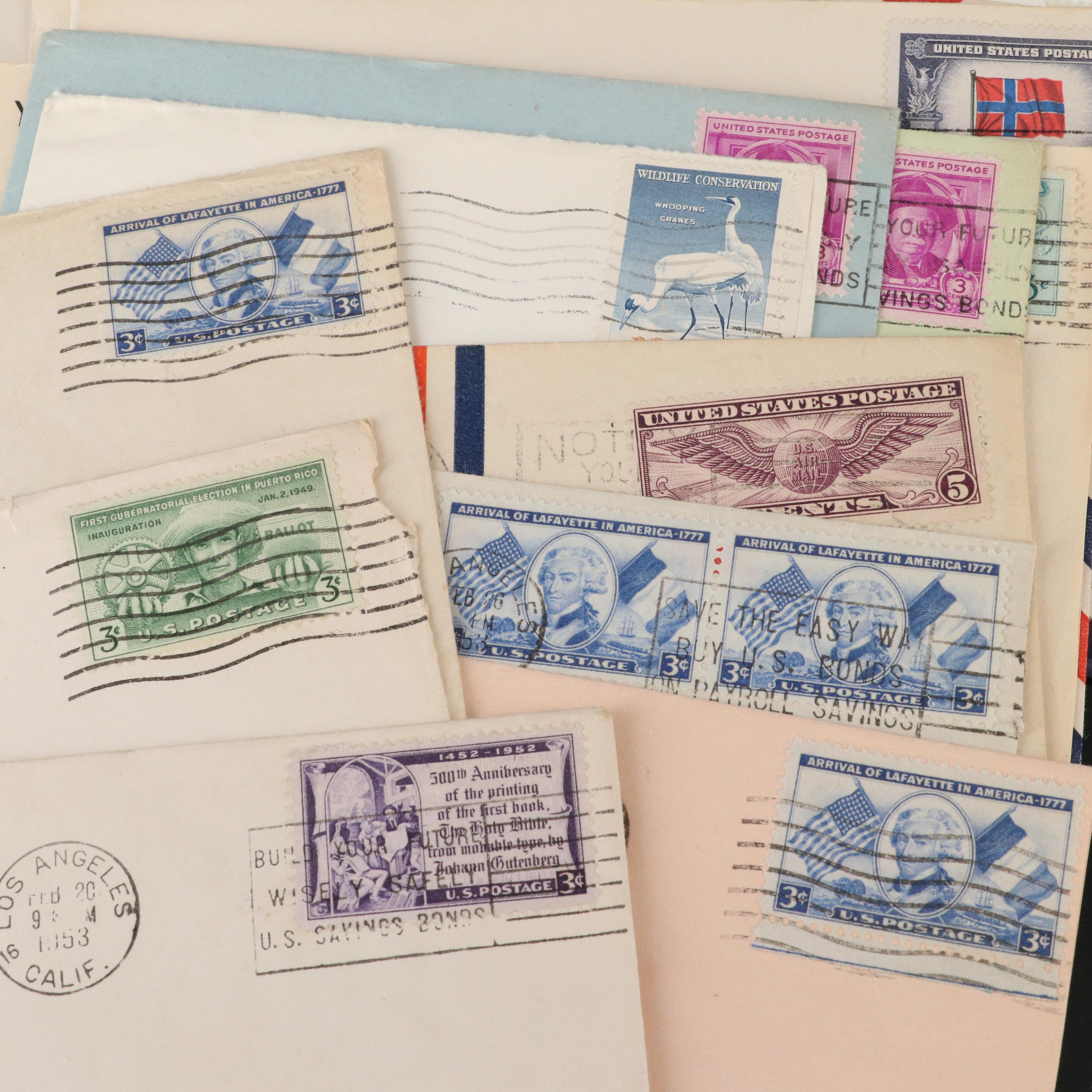 252 U.S. Postal Covers, 1917 to 1990s