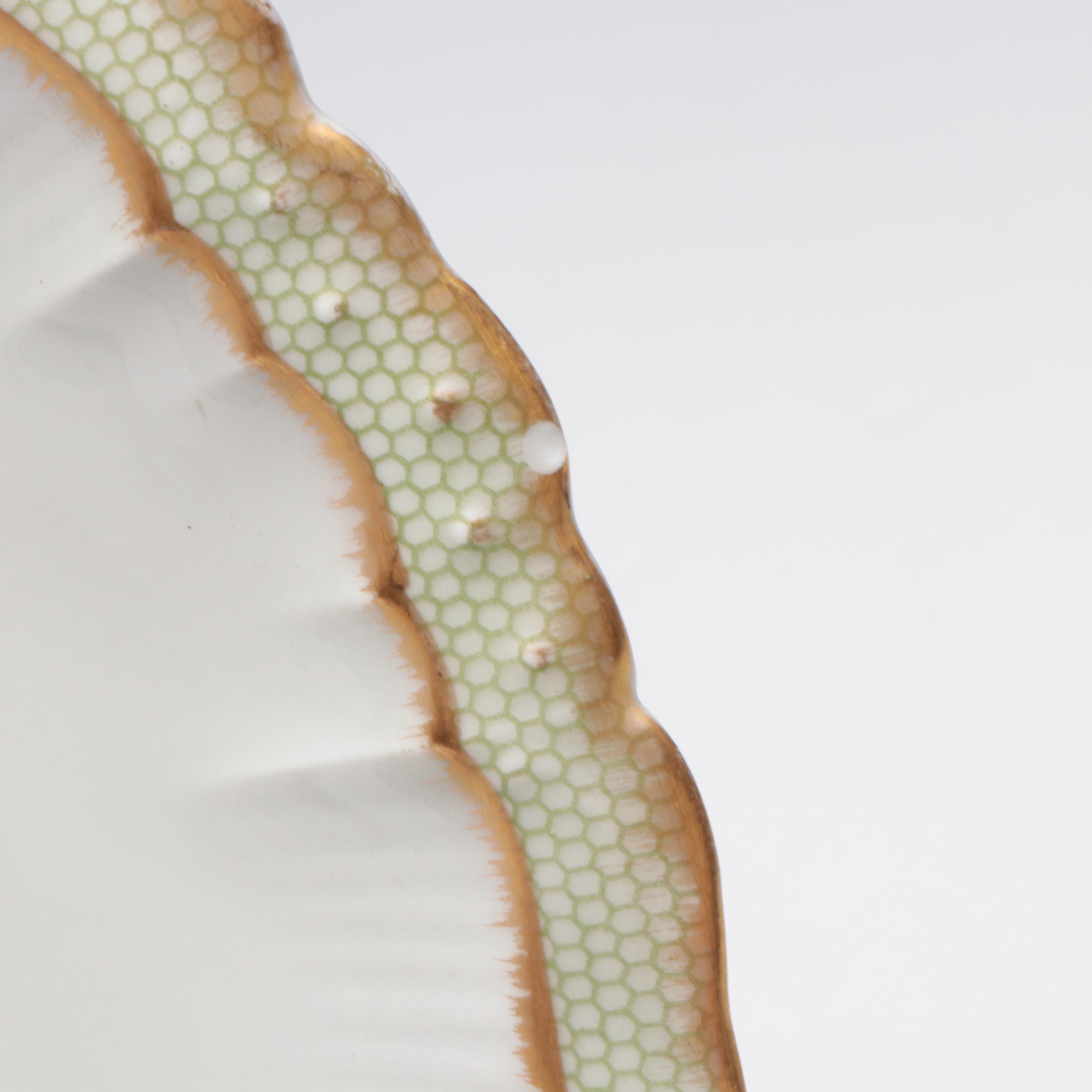 Tressemanes & Vogt Limoges Porcelain Fish Plates, Late 19th/ Early 20th Century