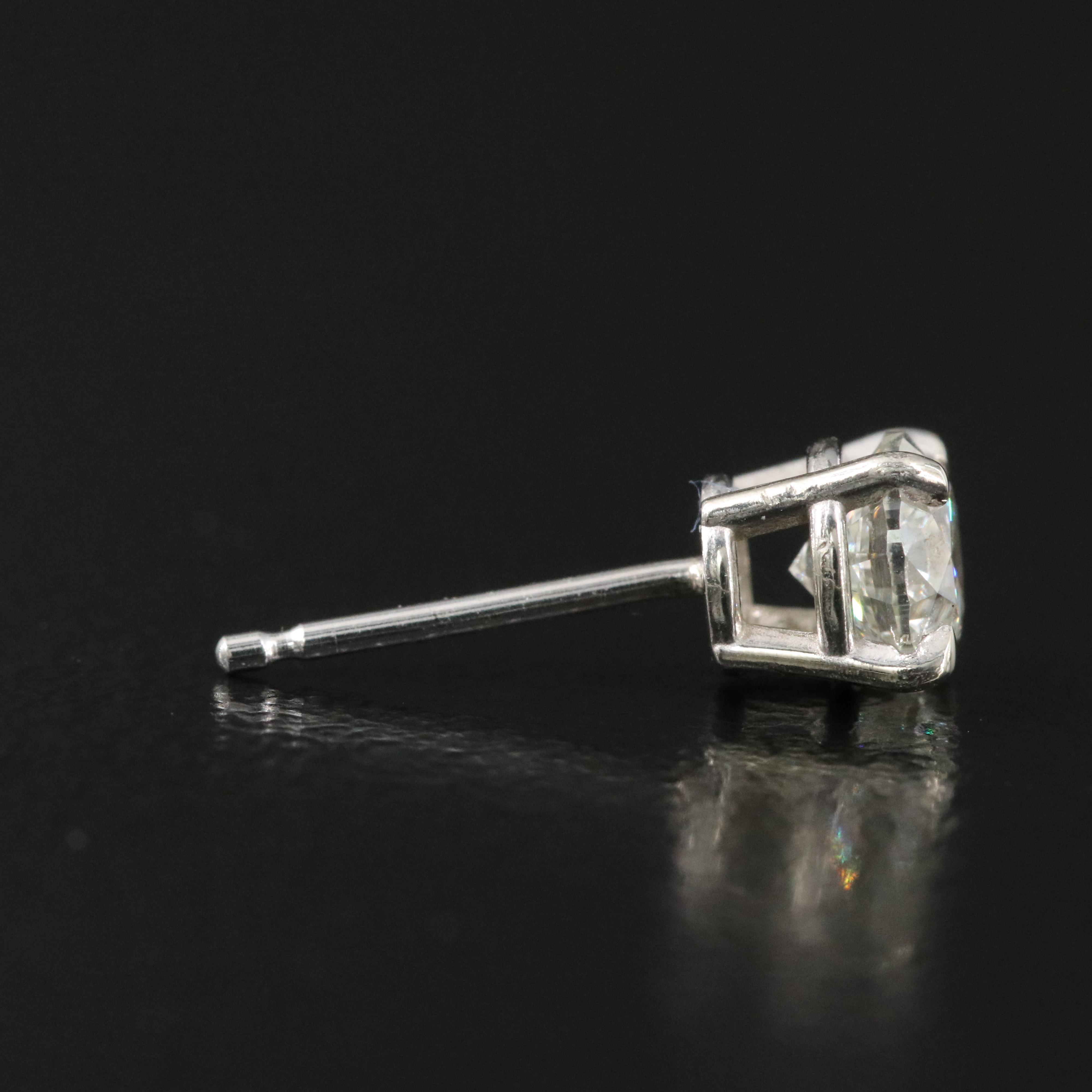 18K 1.00 CTW Diamond Solitaire Stud Earrings with GIA Reports