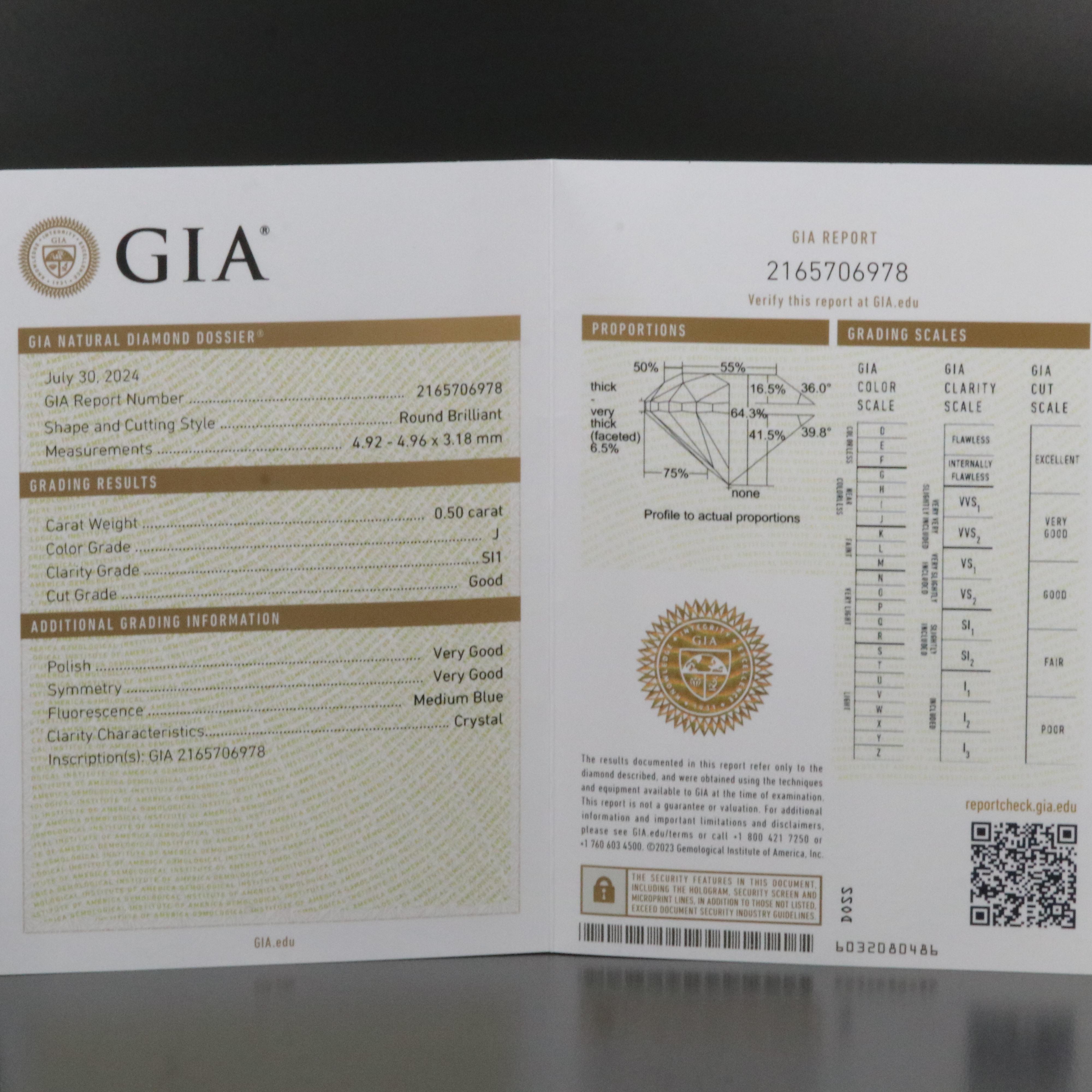 18K 1.00 CTW Diamond Solitaire Stud Earrings with GIA Reports