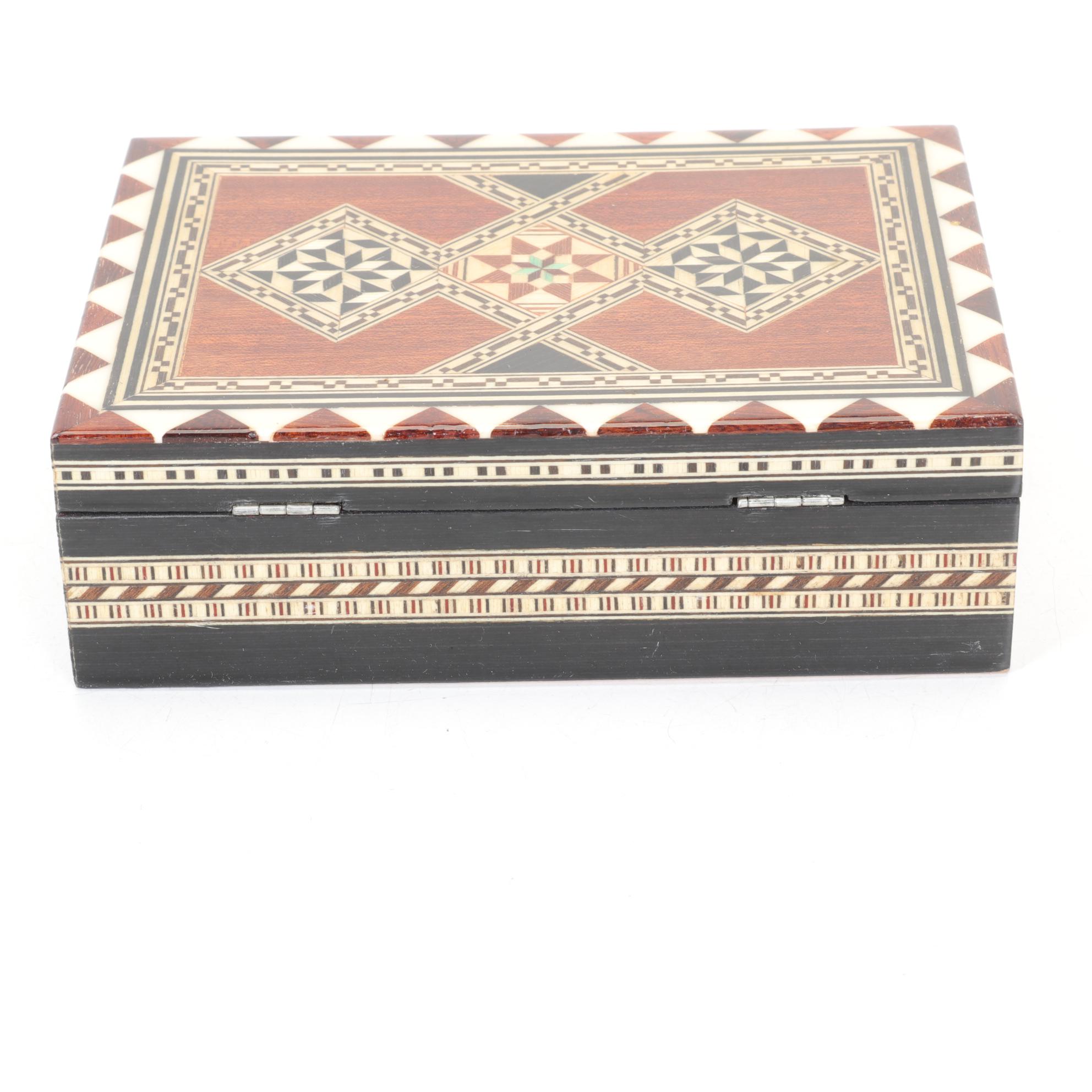 Taracea Salinas Spain Wooden Inlay Decorative Box Everything But The