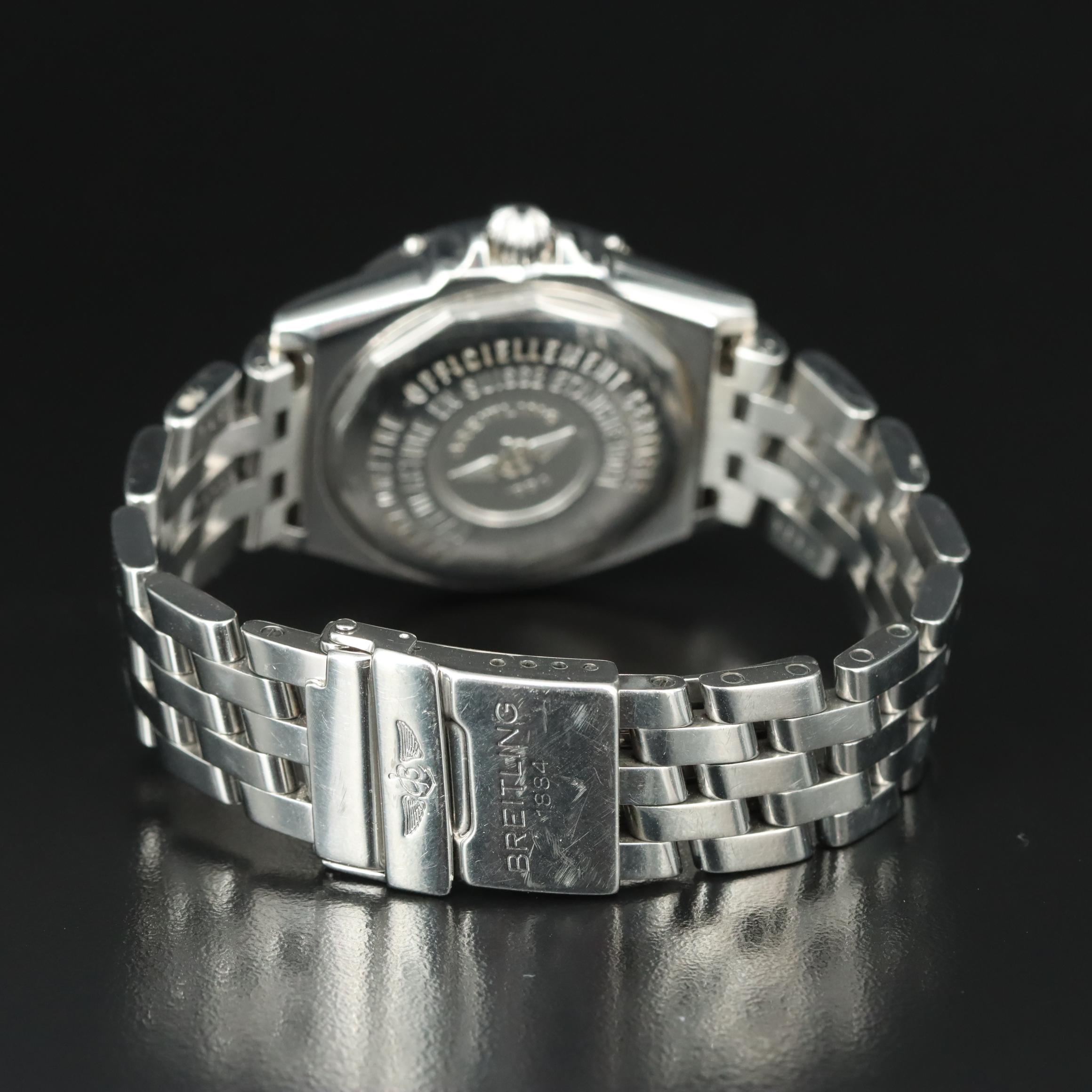 Breitling Wings Lady Stainless Steel 100M Date Quartz Watch