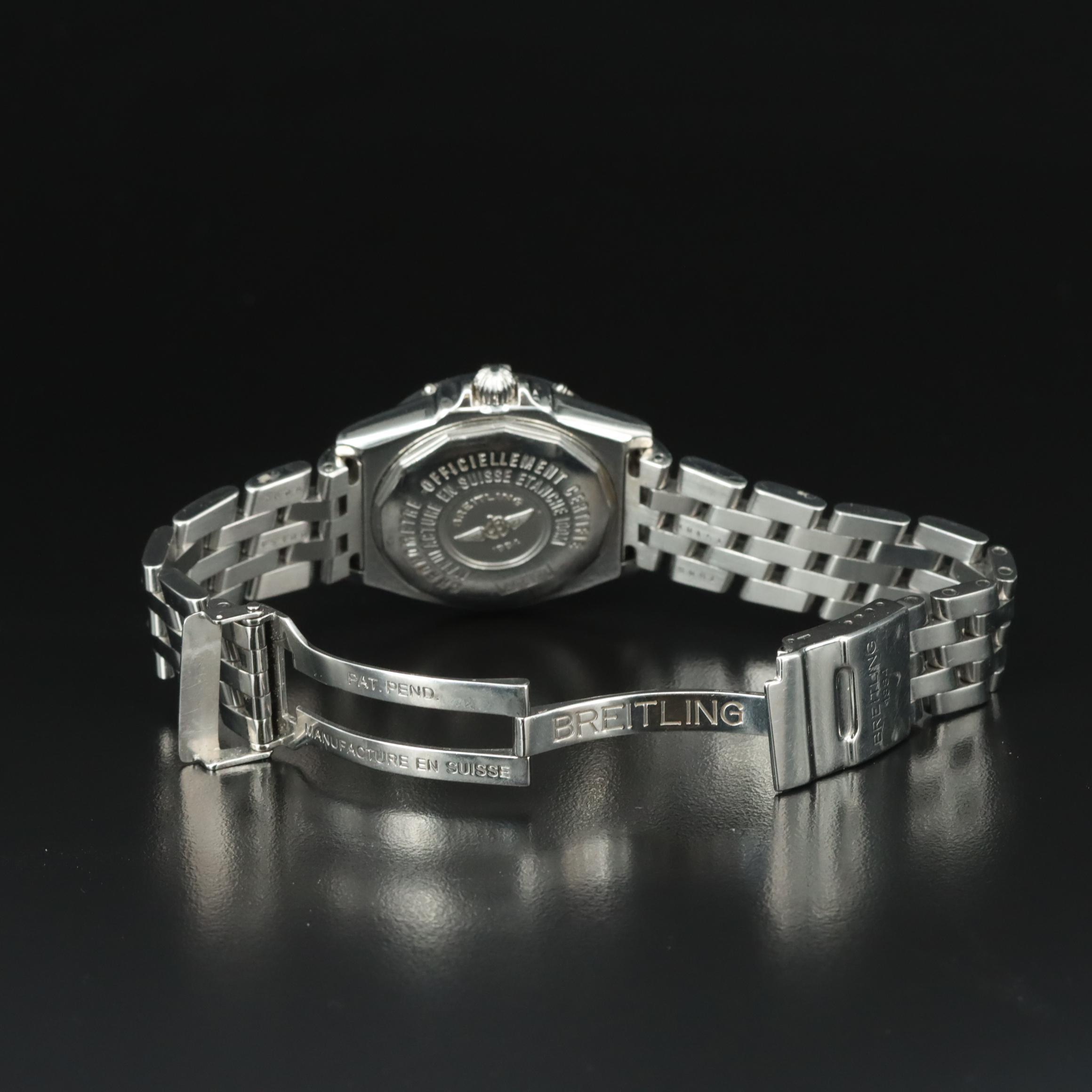 Breitling Wings Lady Stainless Steel 100M Date Quartz Watch