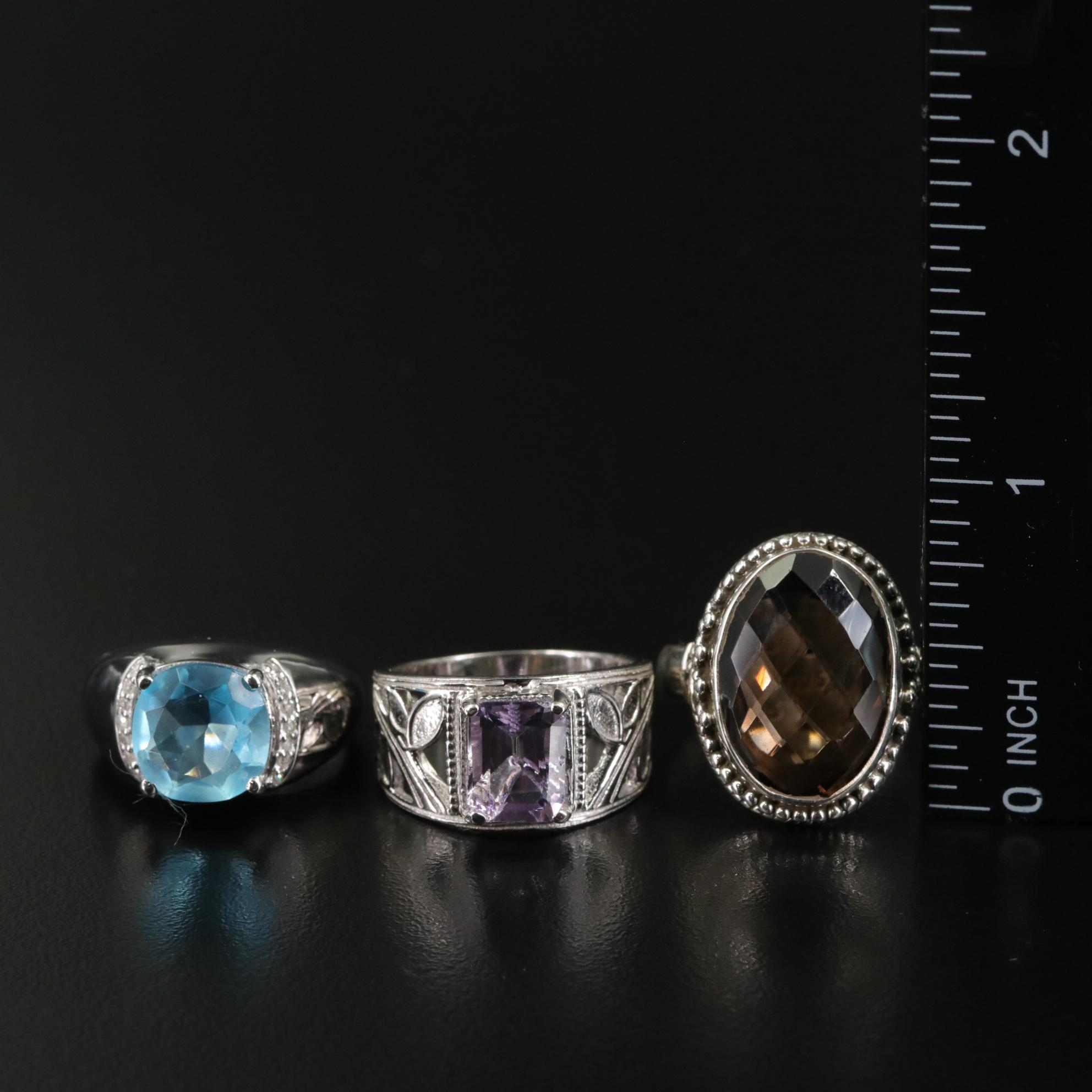 17 Assorted Sterling Silver Bracelets, Earrings, Necklaces, Pendants, and Rings