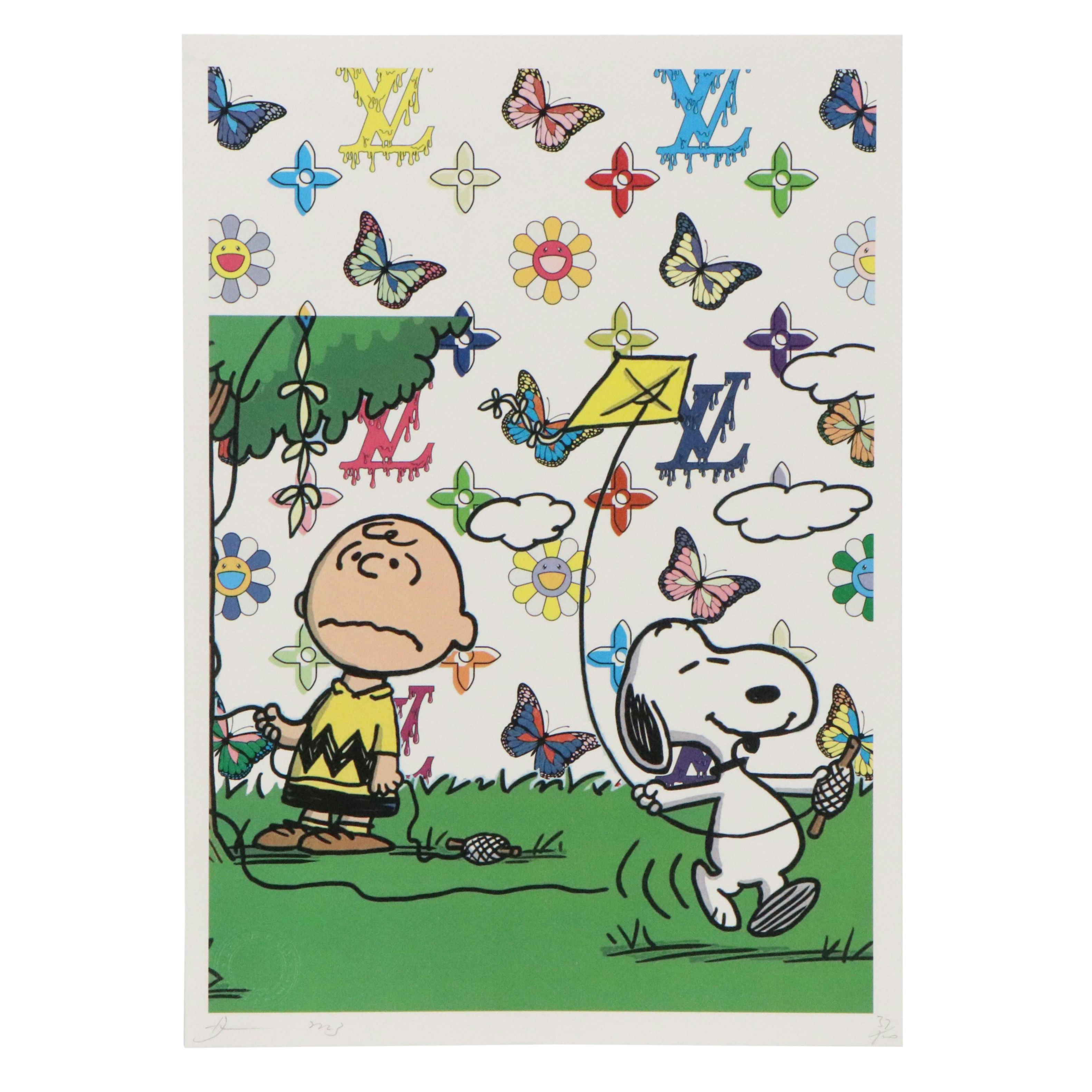 Death NYC Graphic Digital Print Featuring Snoopy and Charlie Brown, 2023