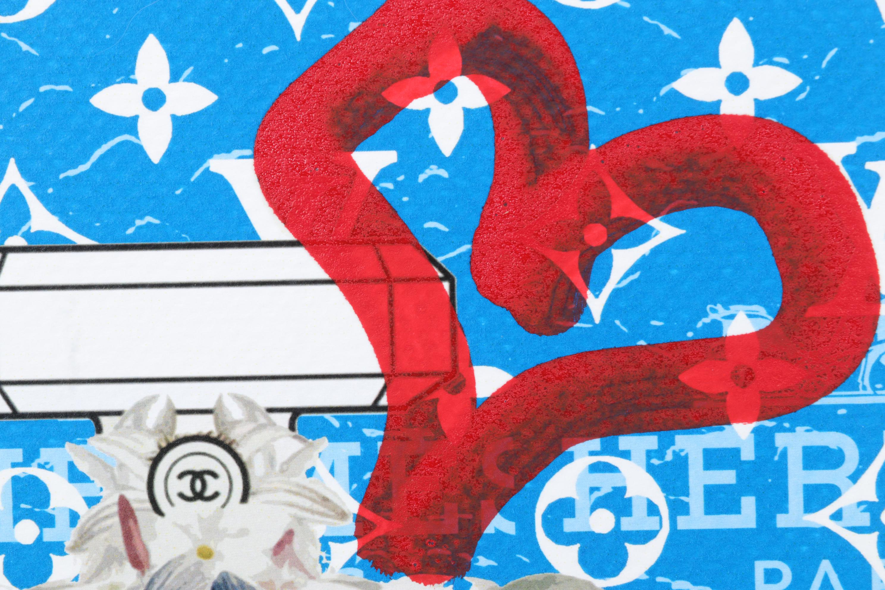 Death NYC Pop Art Graphic Print Homage to Chanel and Louis Vuitton, 2023