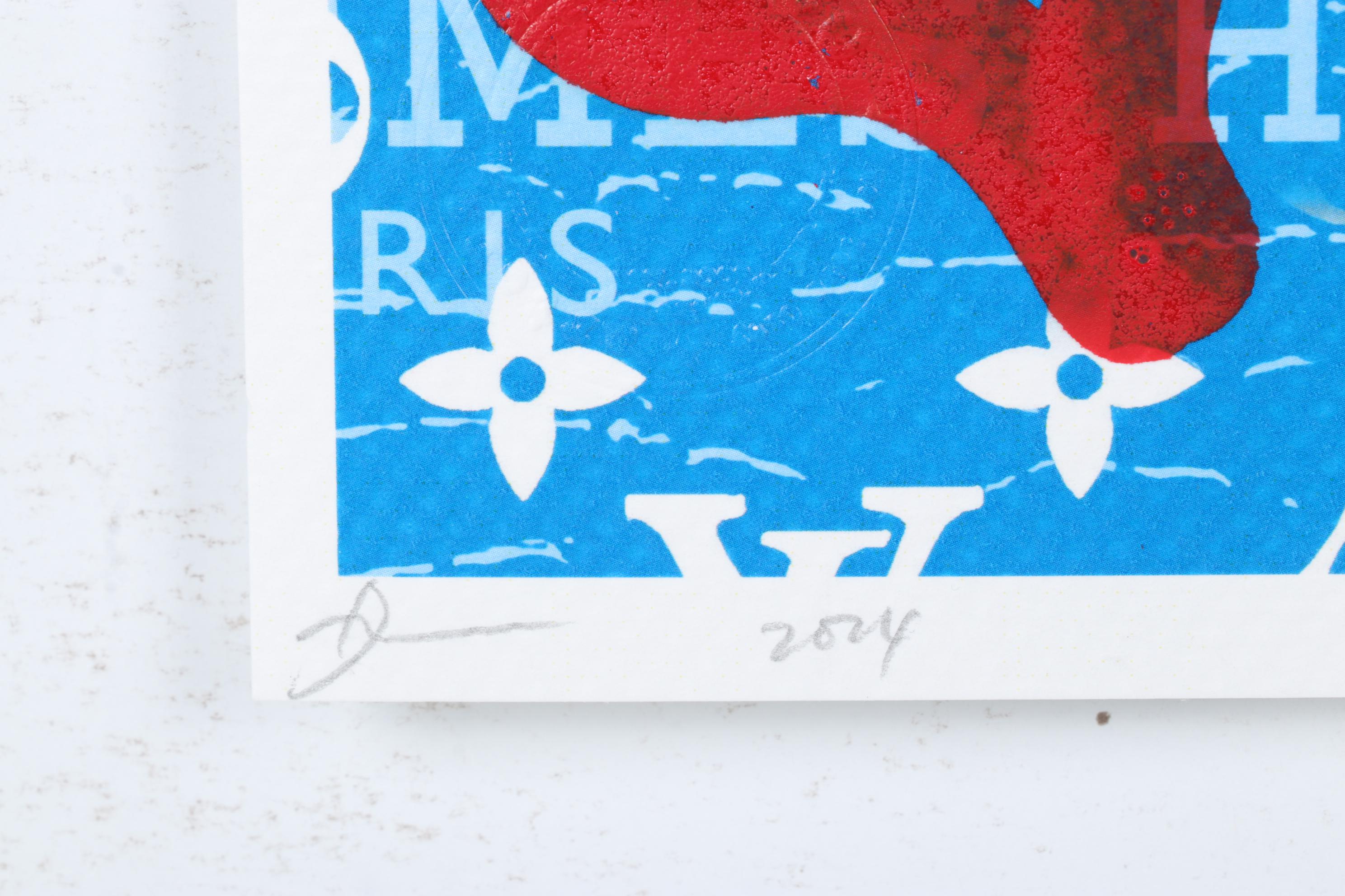 Death NYC Pop Art Graphic Print Homage to Chanel and Louis Vuitton, 2023