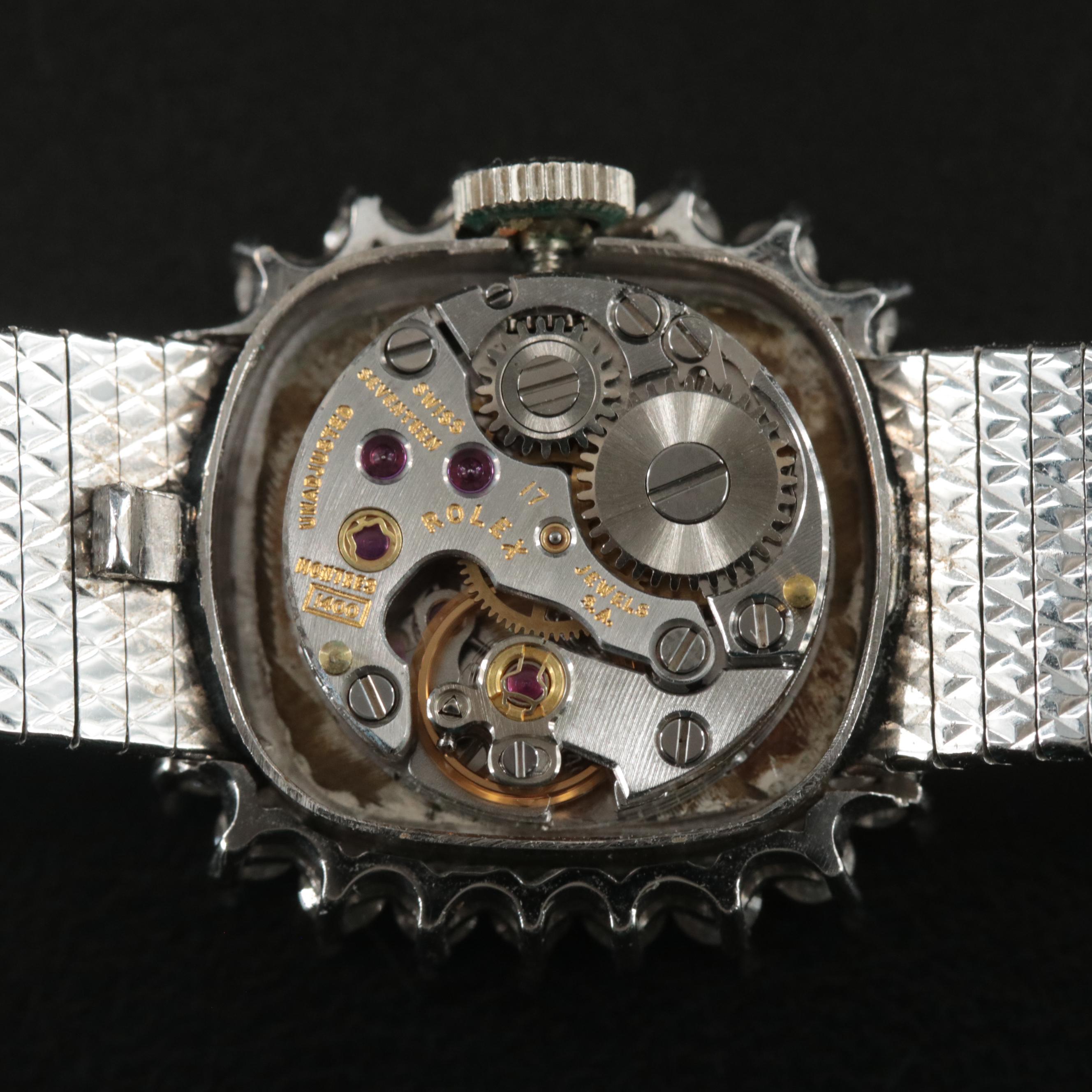 Vintage Rolex 14K Diamond Watch
