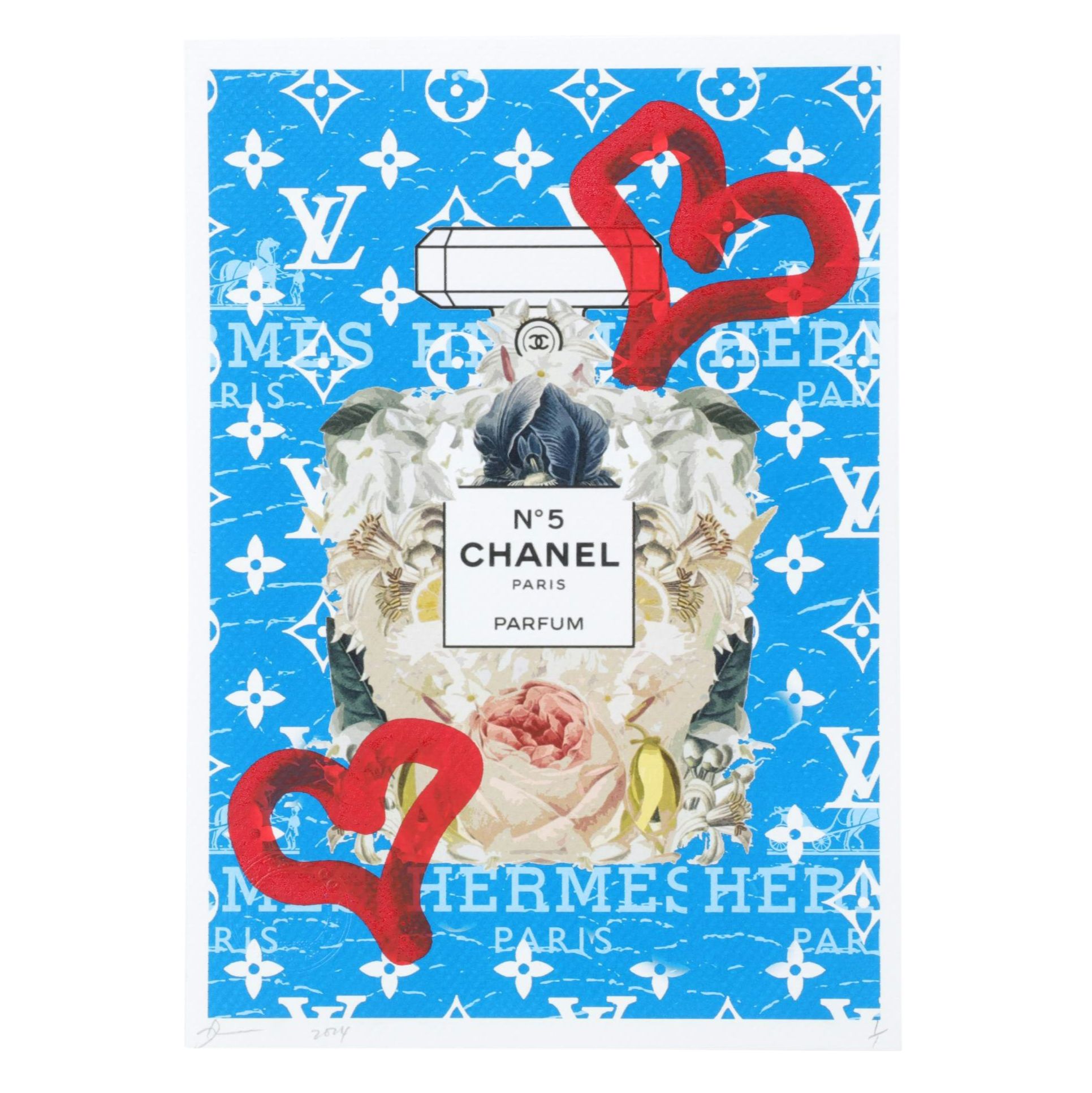 Death NYC Pop Art Graphic Print Homage to Chanel and Louis Vuitton, 2023