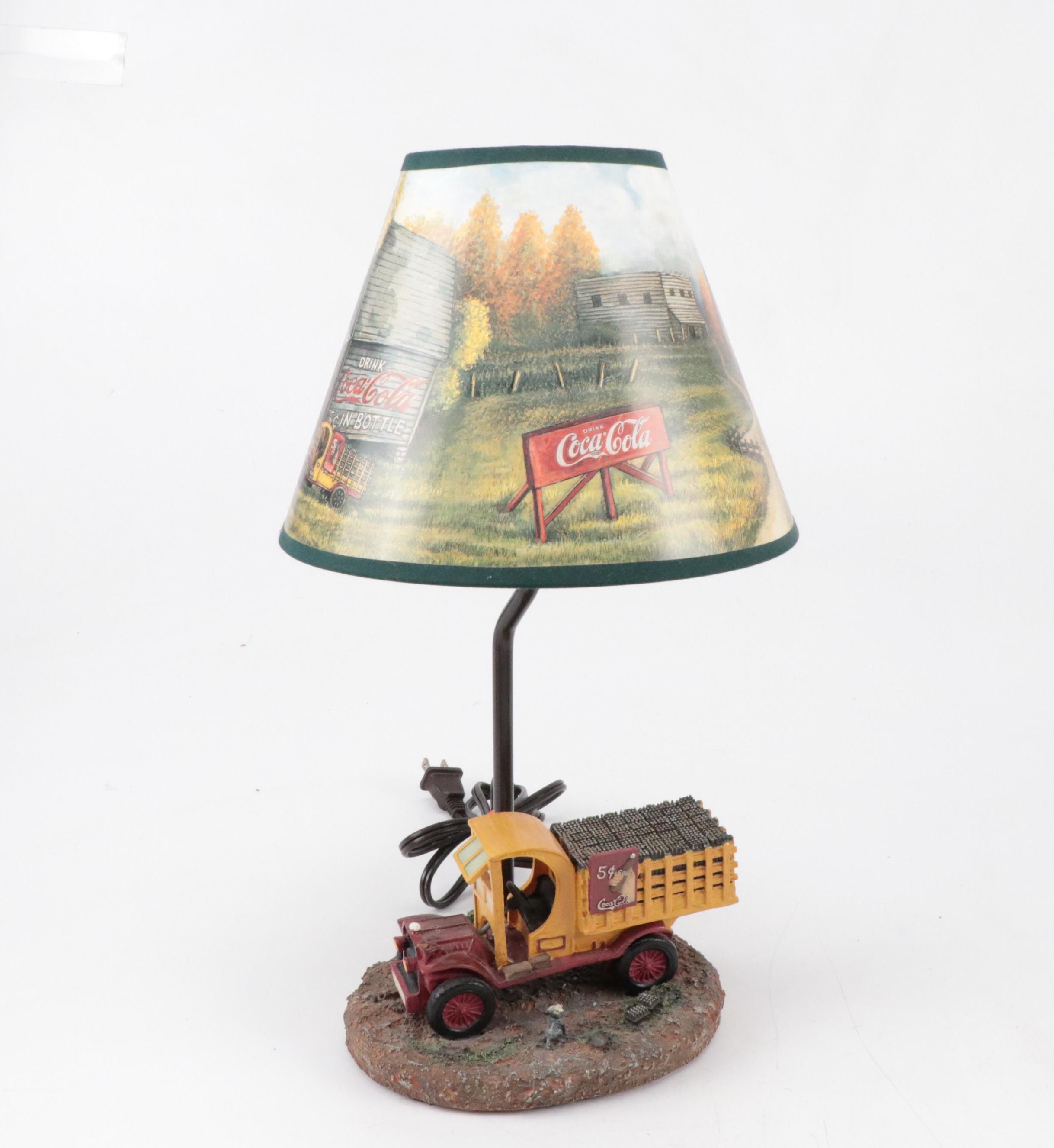 Coca-Cola Novelty Table Lamp with Buddy L, Coca-Cola Train Cars, More