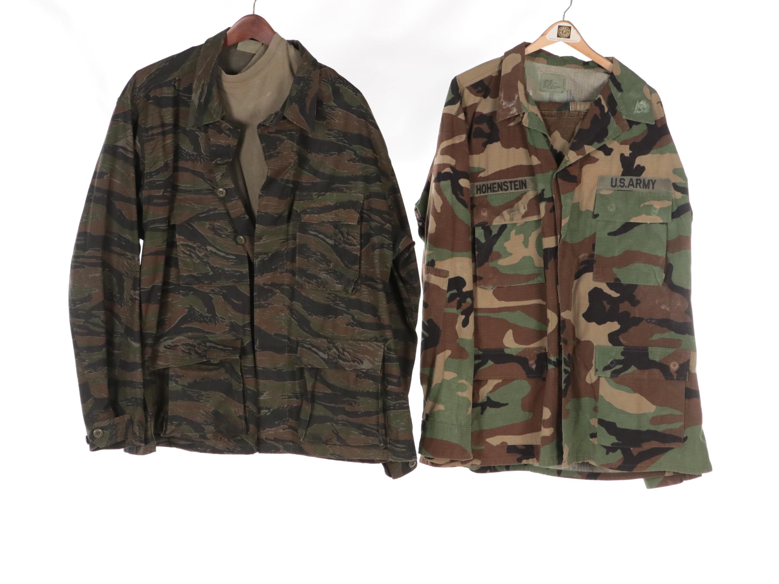 US Military Desert, Tiger and Woodland Camouflage Pattern Uniforms