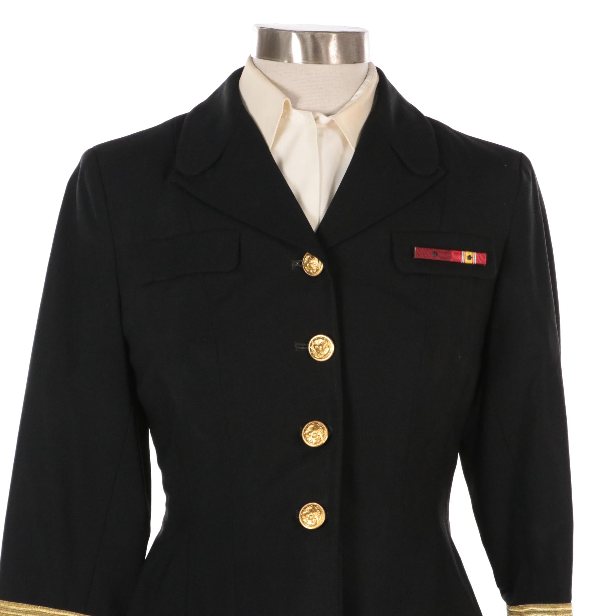 Women's Vietnam Era US Navy and 1980s US Air Force Dress Blue Uniforms