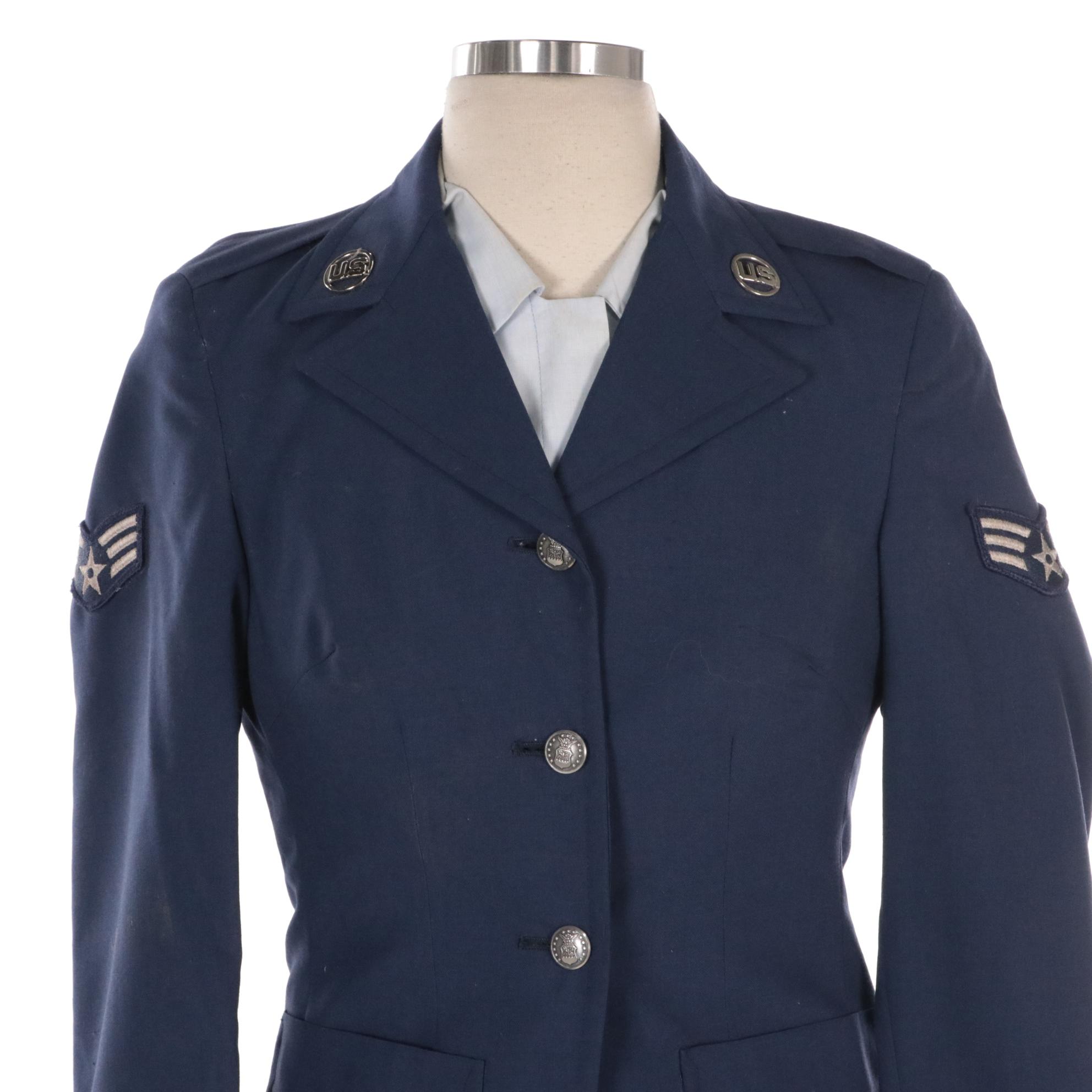 Women's Vietnam Era US Navy and 1980s US Air Force Dress Blue Uniforms