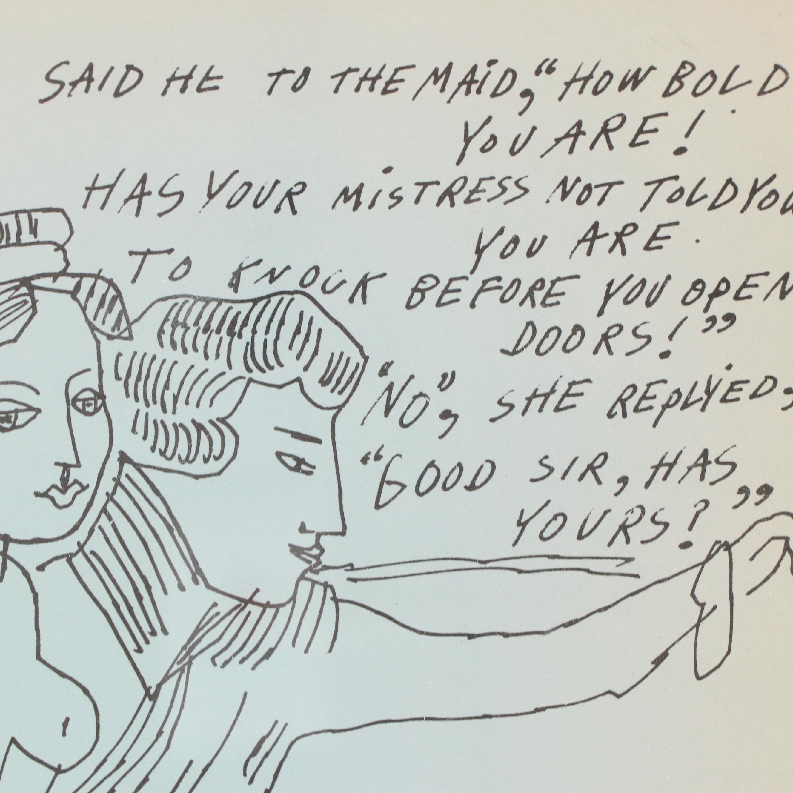 Andy Warhol Offset Lithograph from "Love is a Pink Cake" Series, 1953