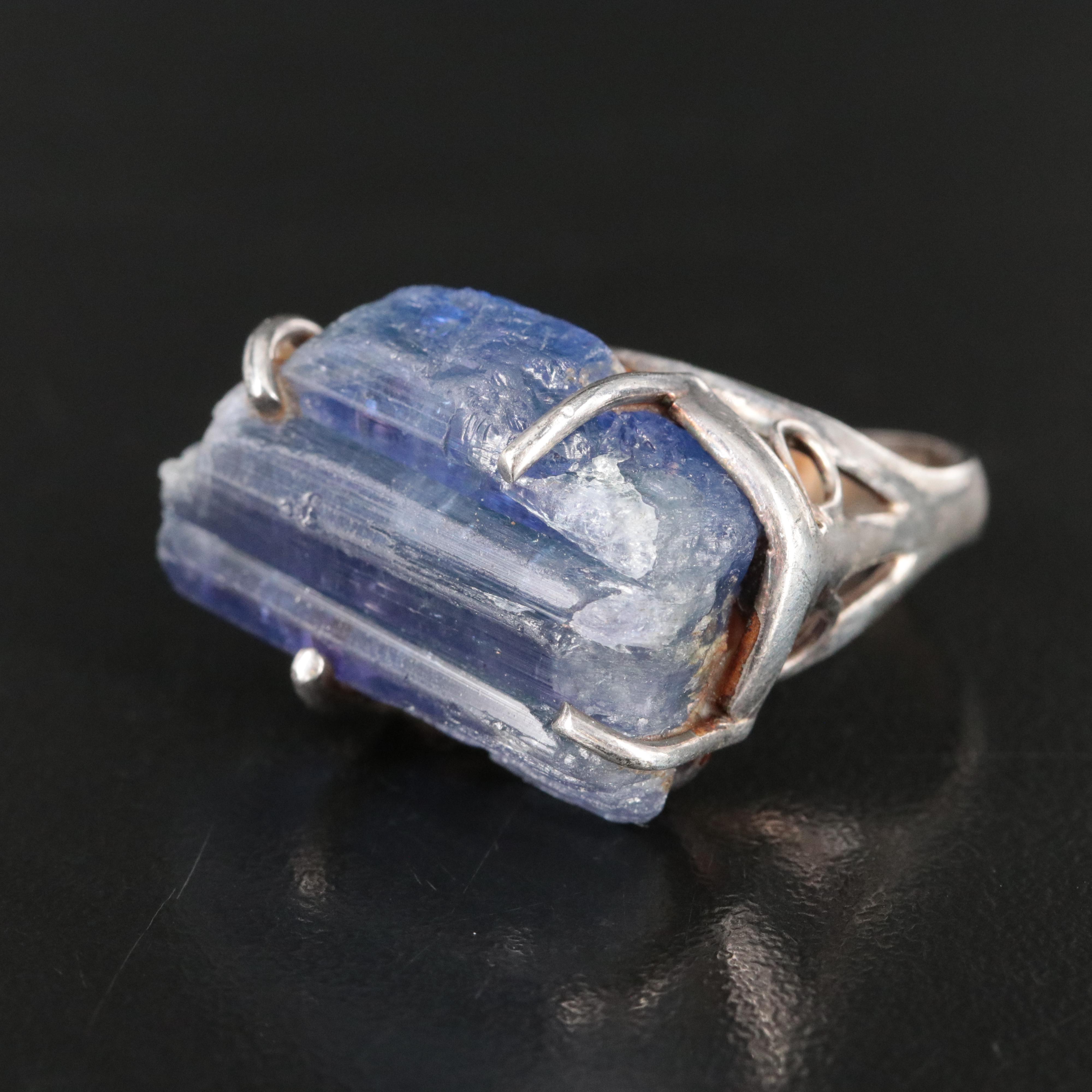 Sterling Rough Iolite Ring