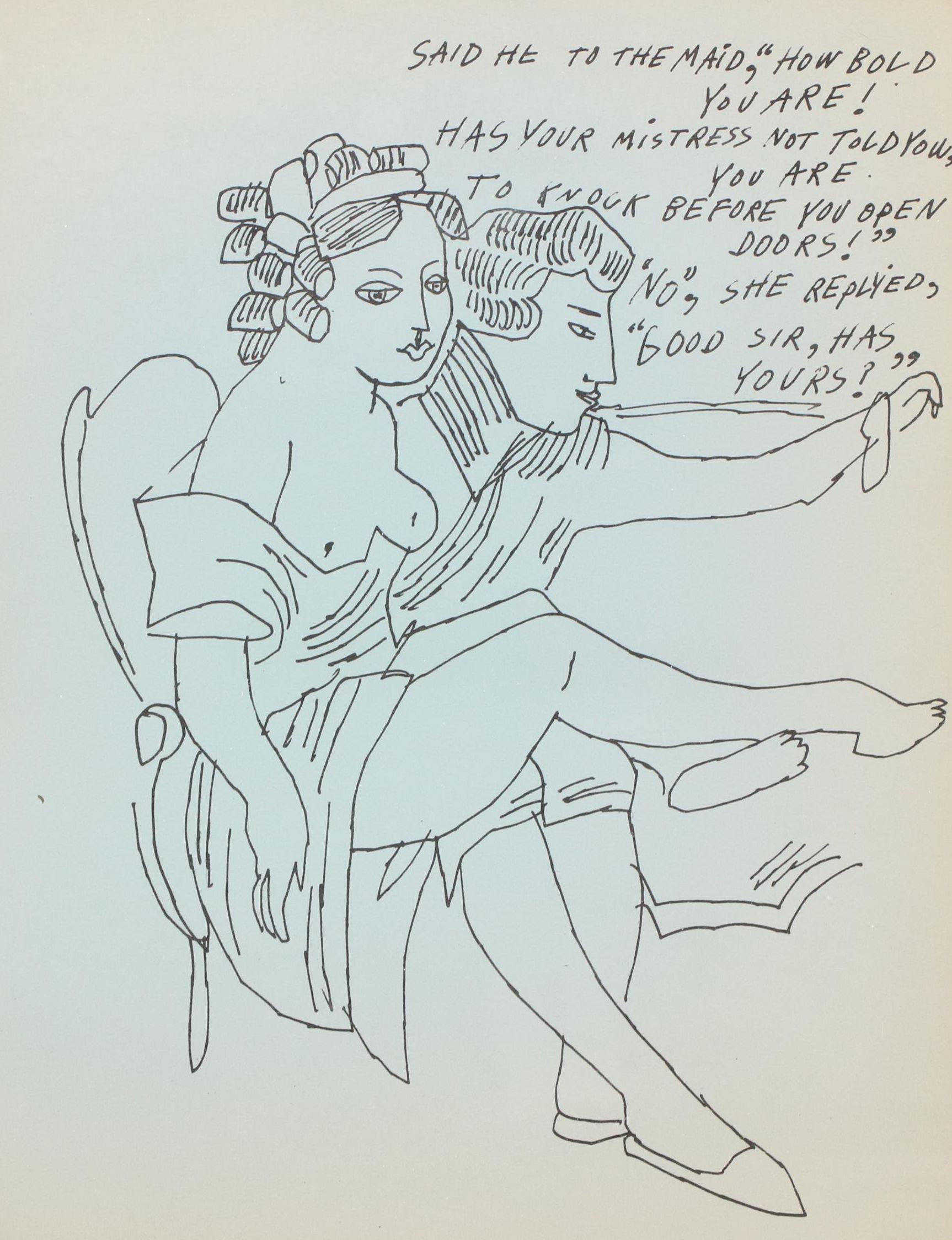 Andy Warhol Offset Lithograph from "Love is a Pink Cake" Series, 1953