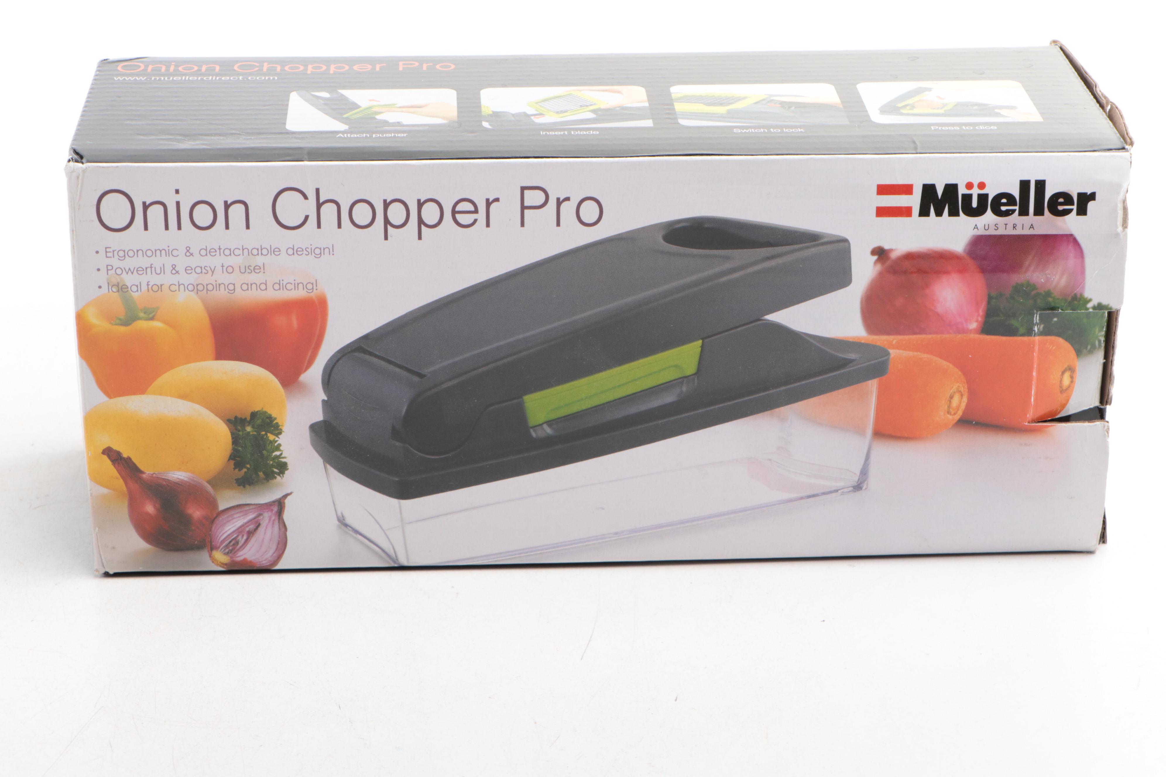 Catamount Glass Gravy Separator with Mueller Onion Chopper Pro