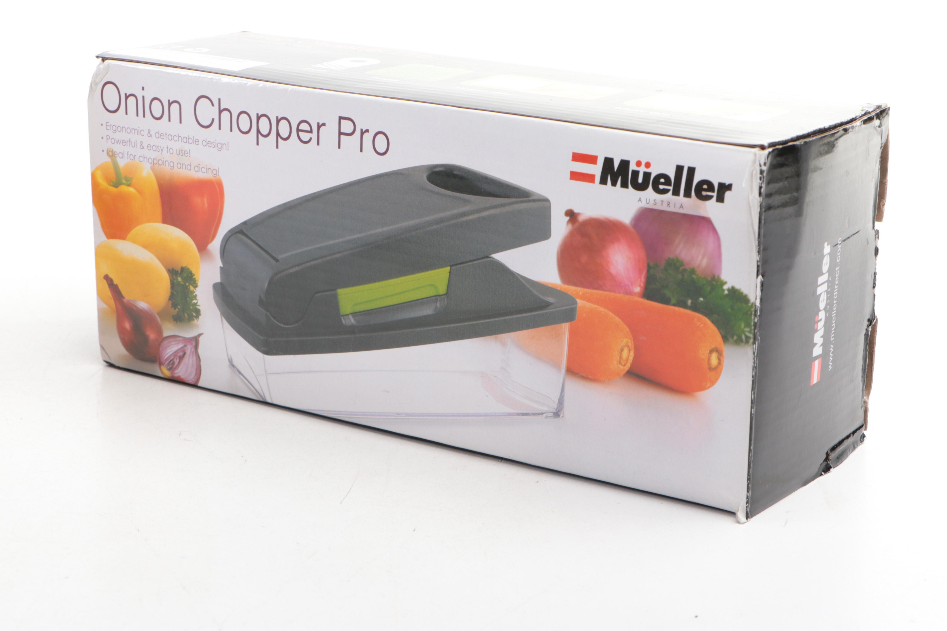 Catamount Glass Gravy Separator with Mueller Onion Chopper Pro