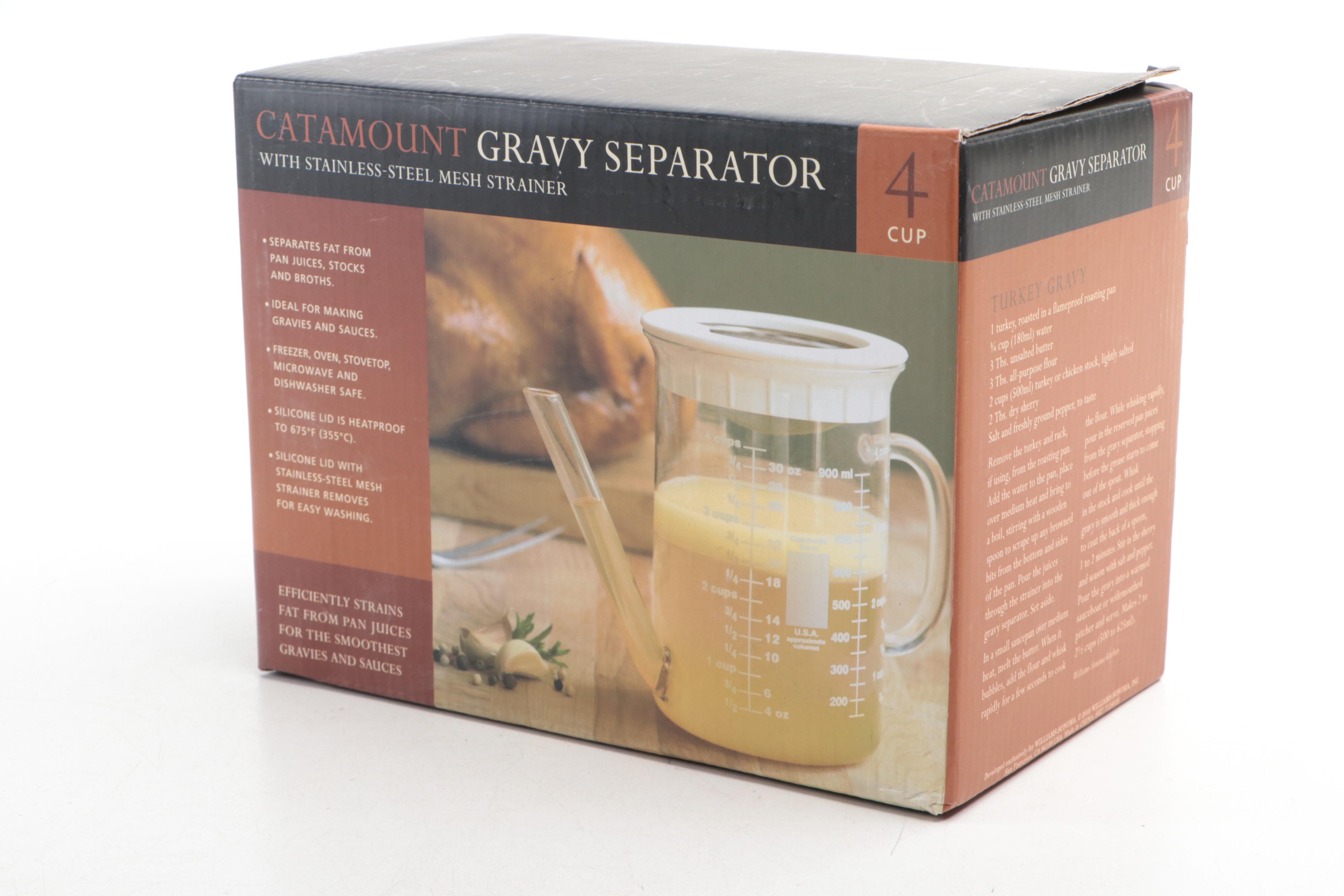Catamount Glass Gravy Separator with Mueller Onion Chopper Pro