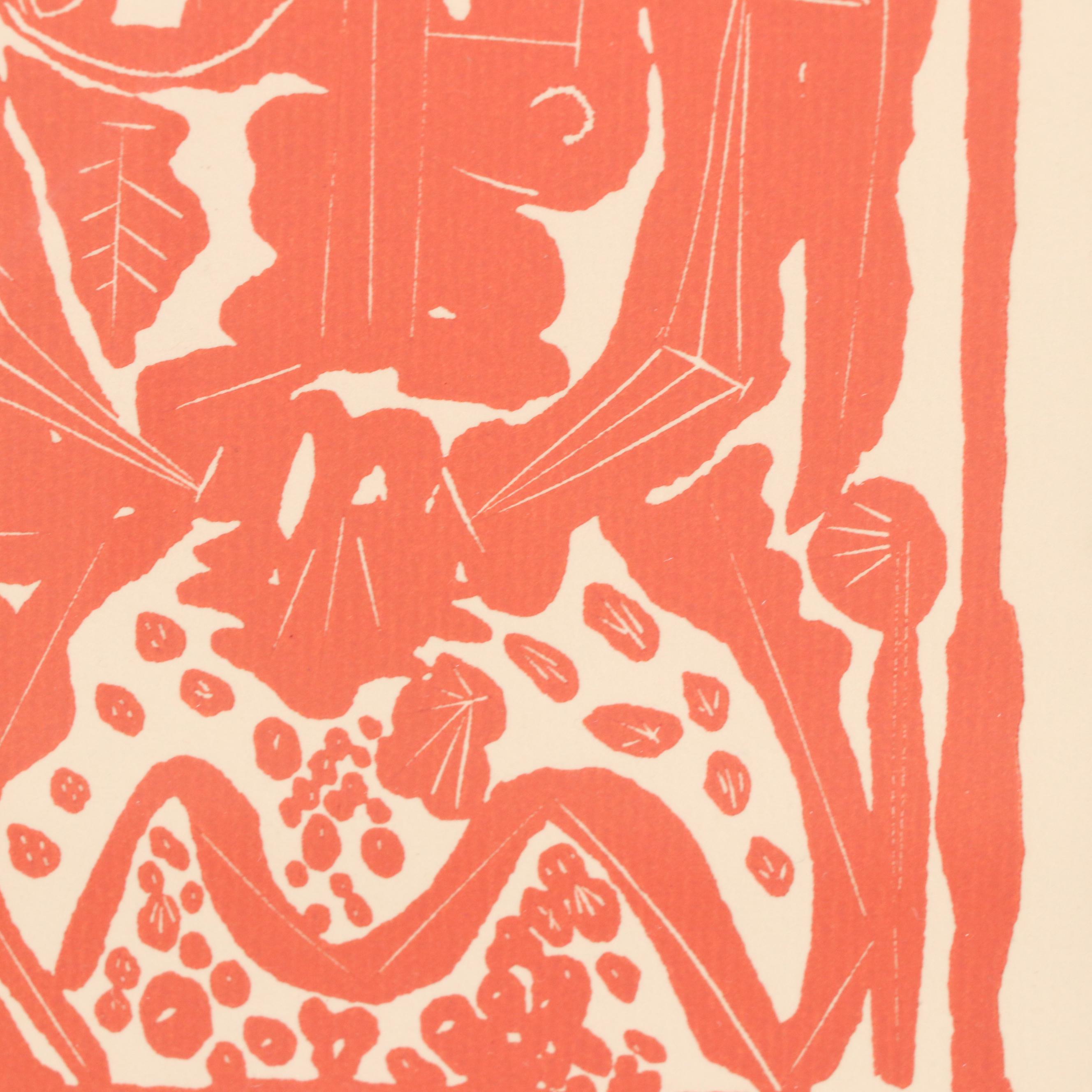 Pablo Picasso Engraving of Female Figure from "Non vouloir," Circa 1942