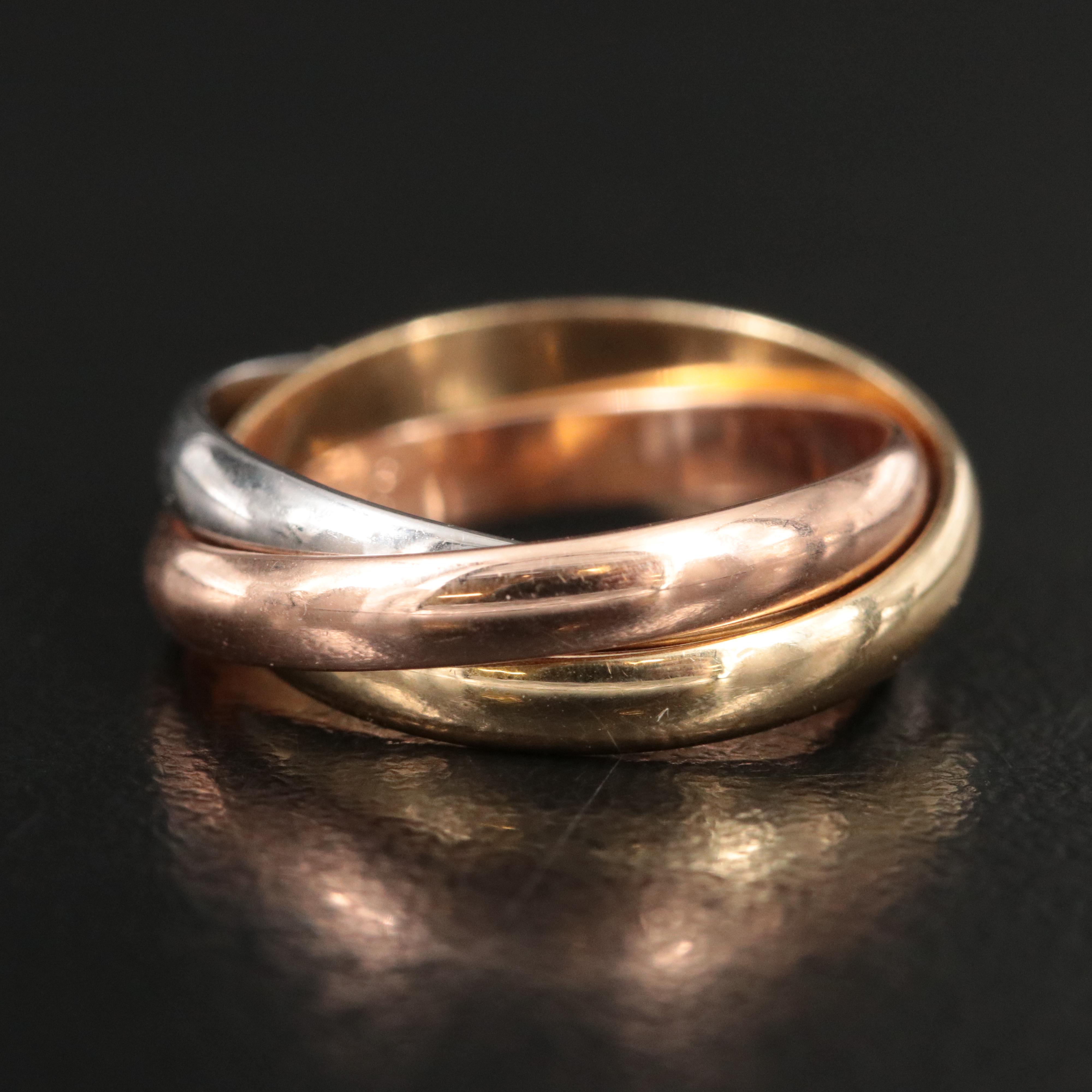 Cartier Trinity 18K Tri Color Ring