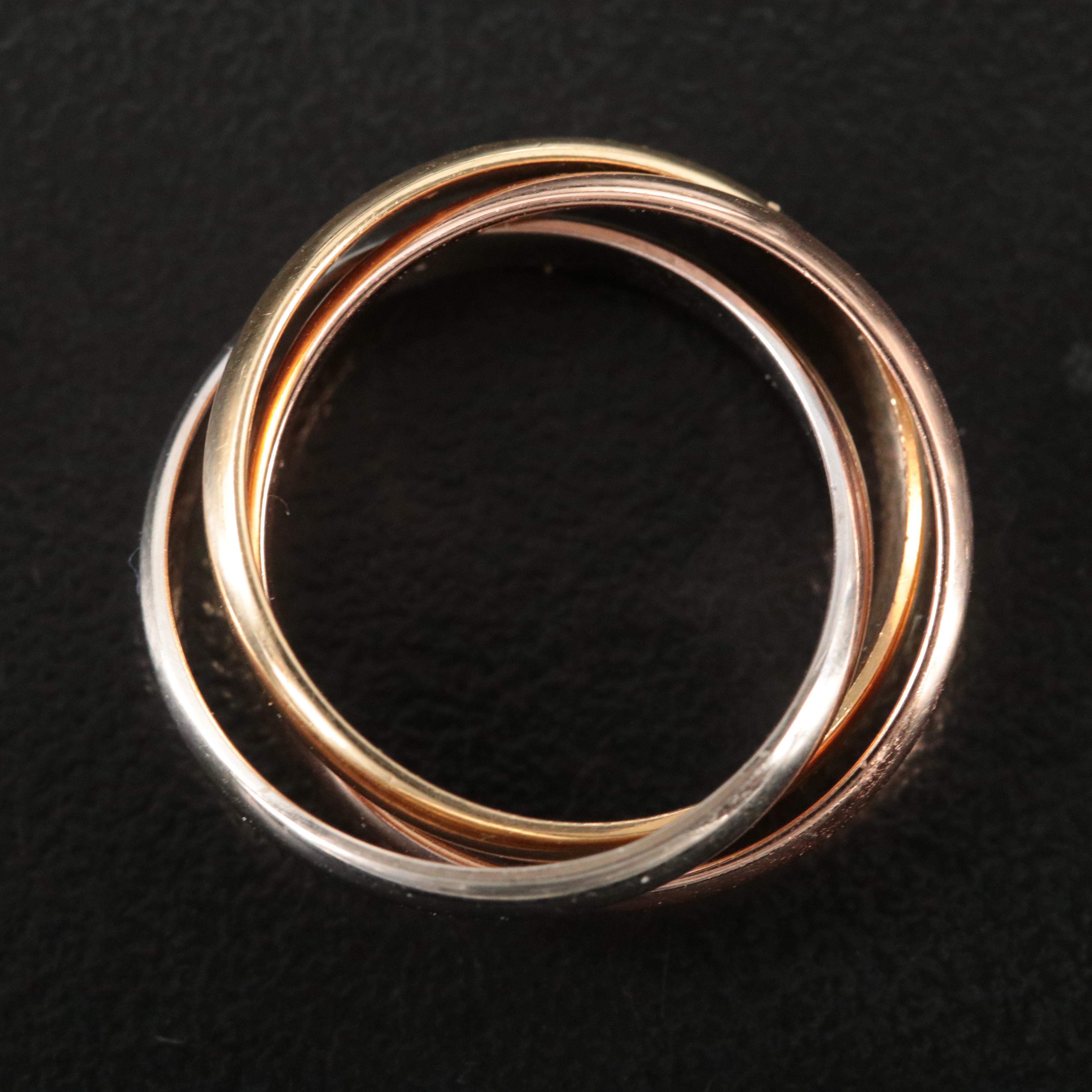 Cartier Trinity 18K Tri Color Ring