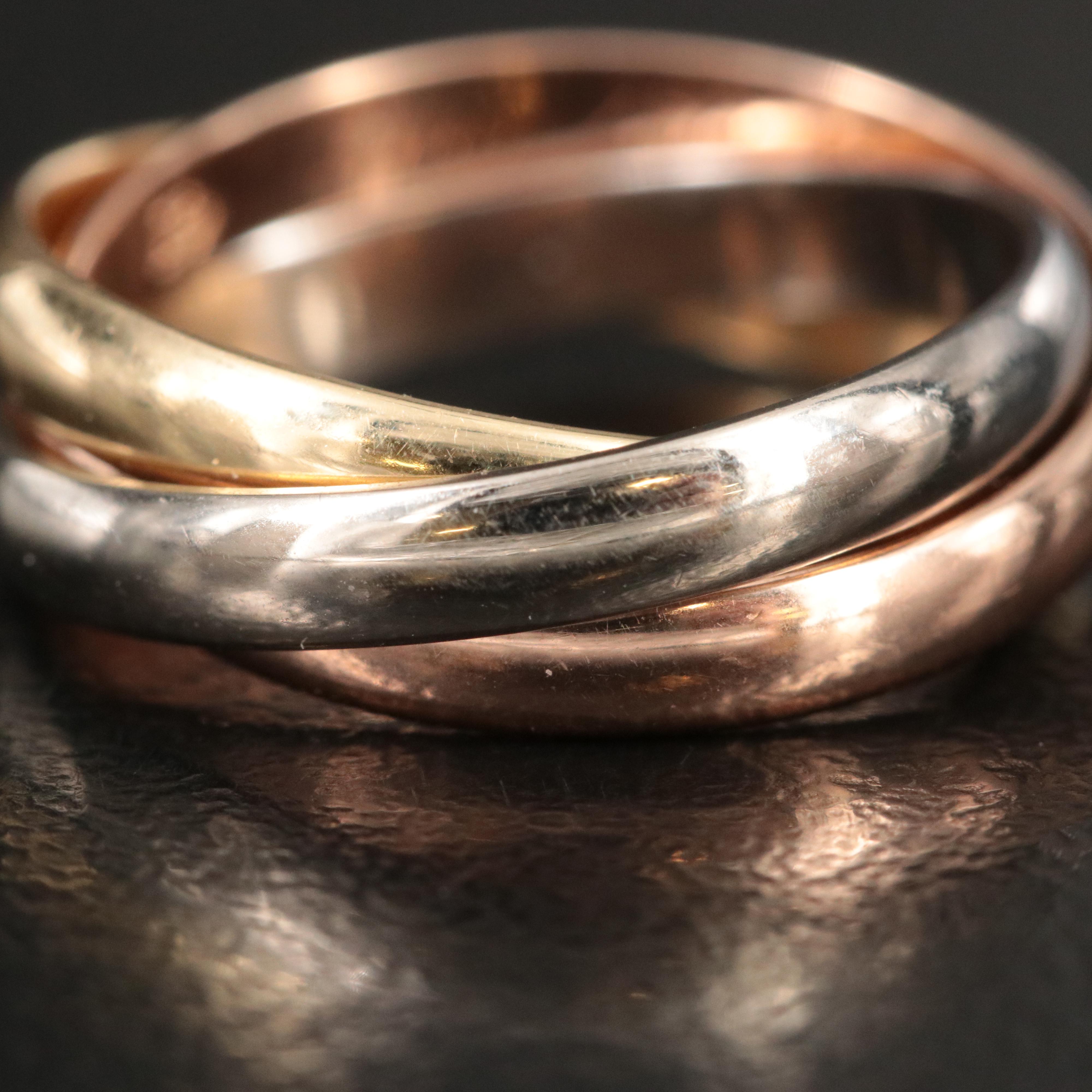 Cartier Trinity 18K Tri Color Ring