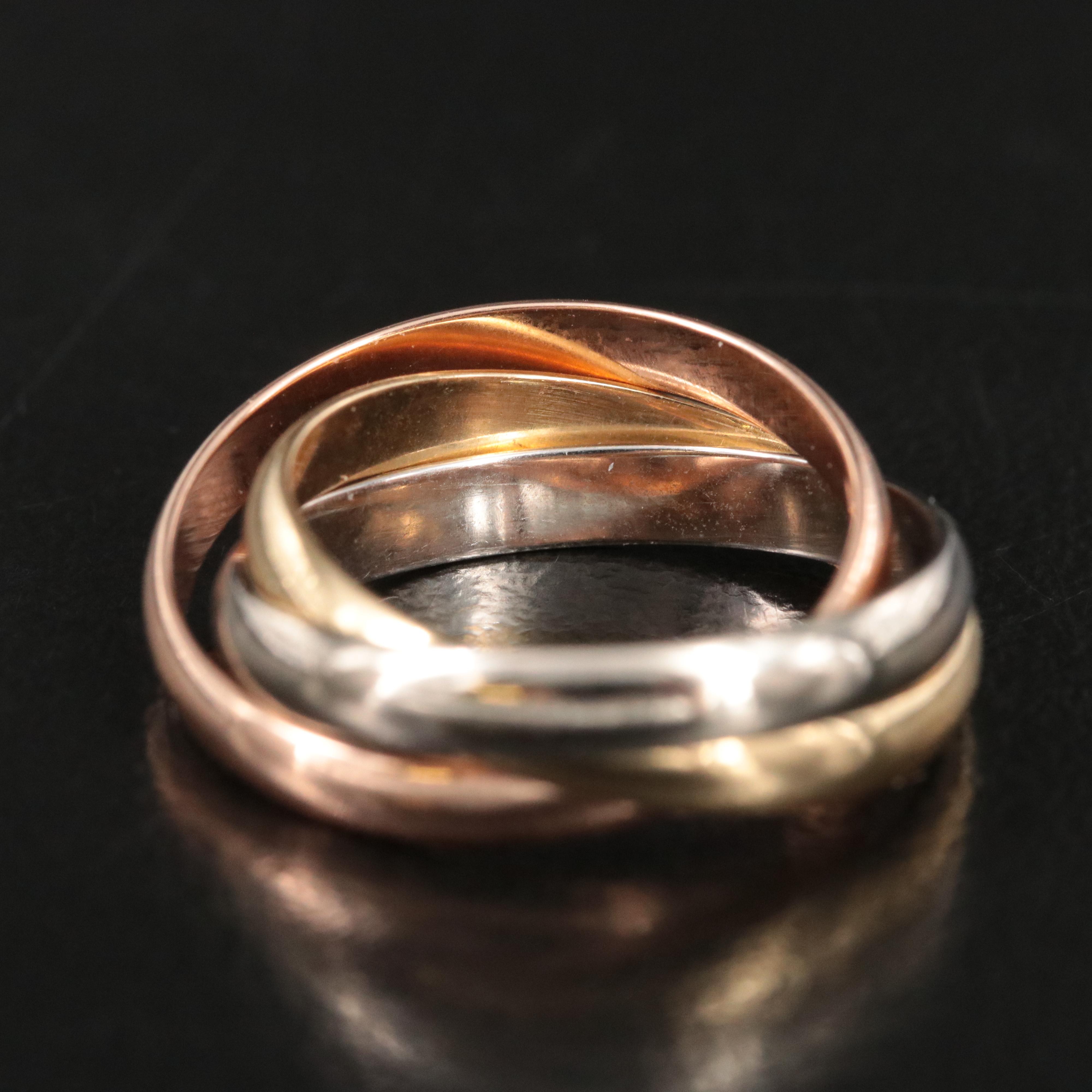 Cartier Trinity 18K Tri Color Ring