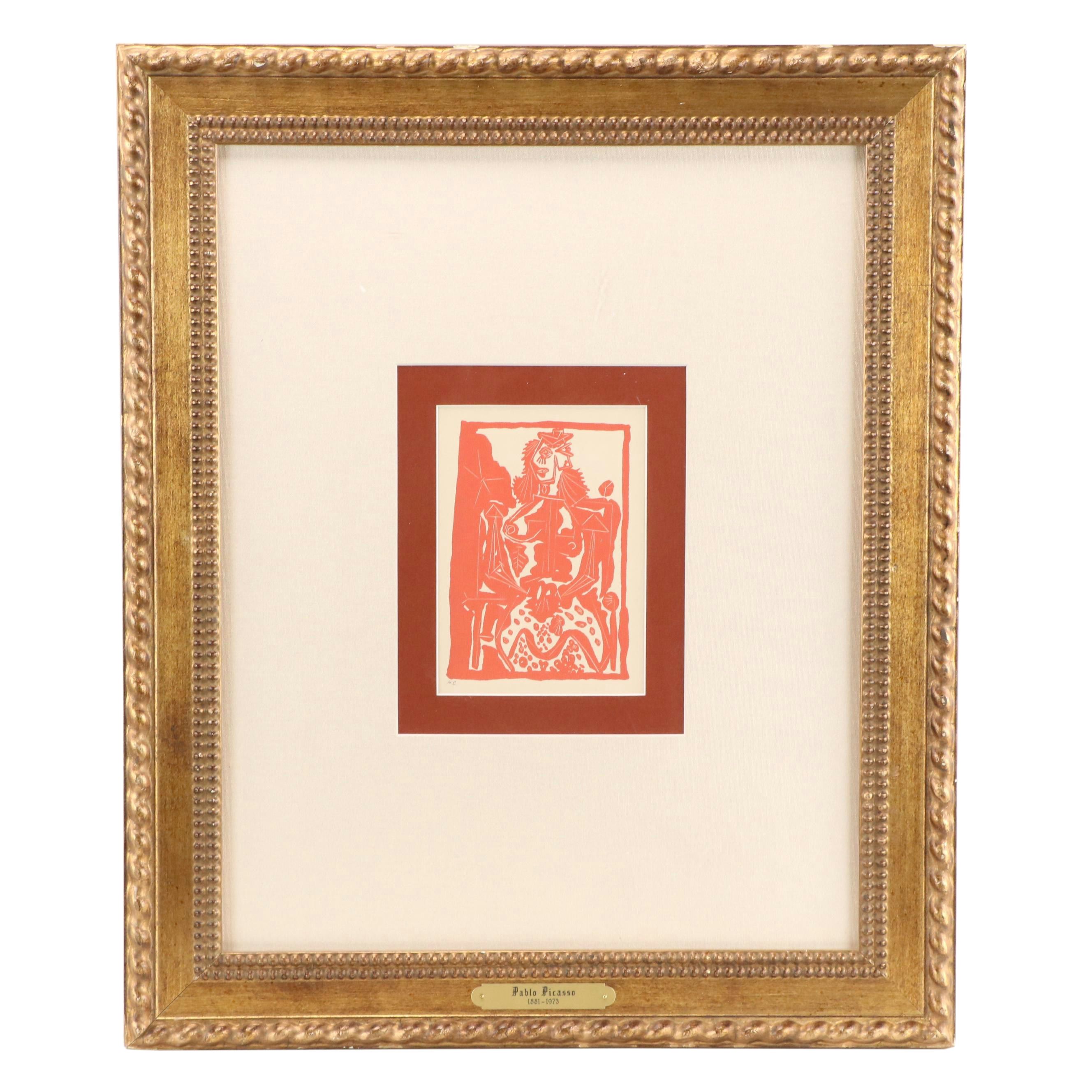 Pablo Picasso Engraving of Female Figure from "Non vouloir," Circa 1942