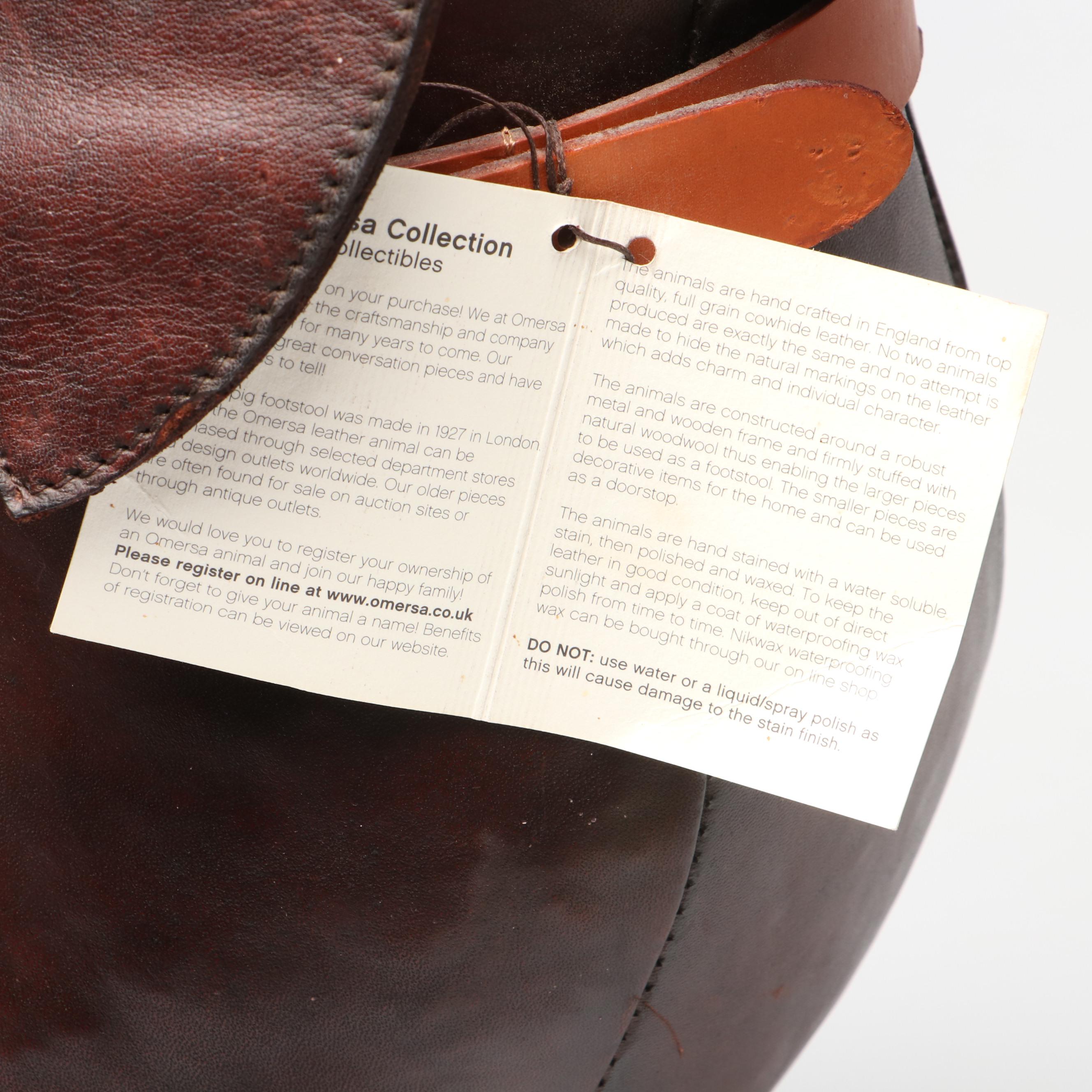 Omersa & Co. Standard Leather Dachshund Footstool