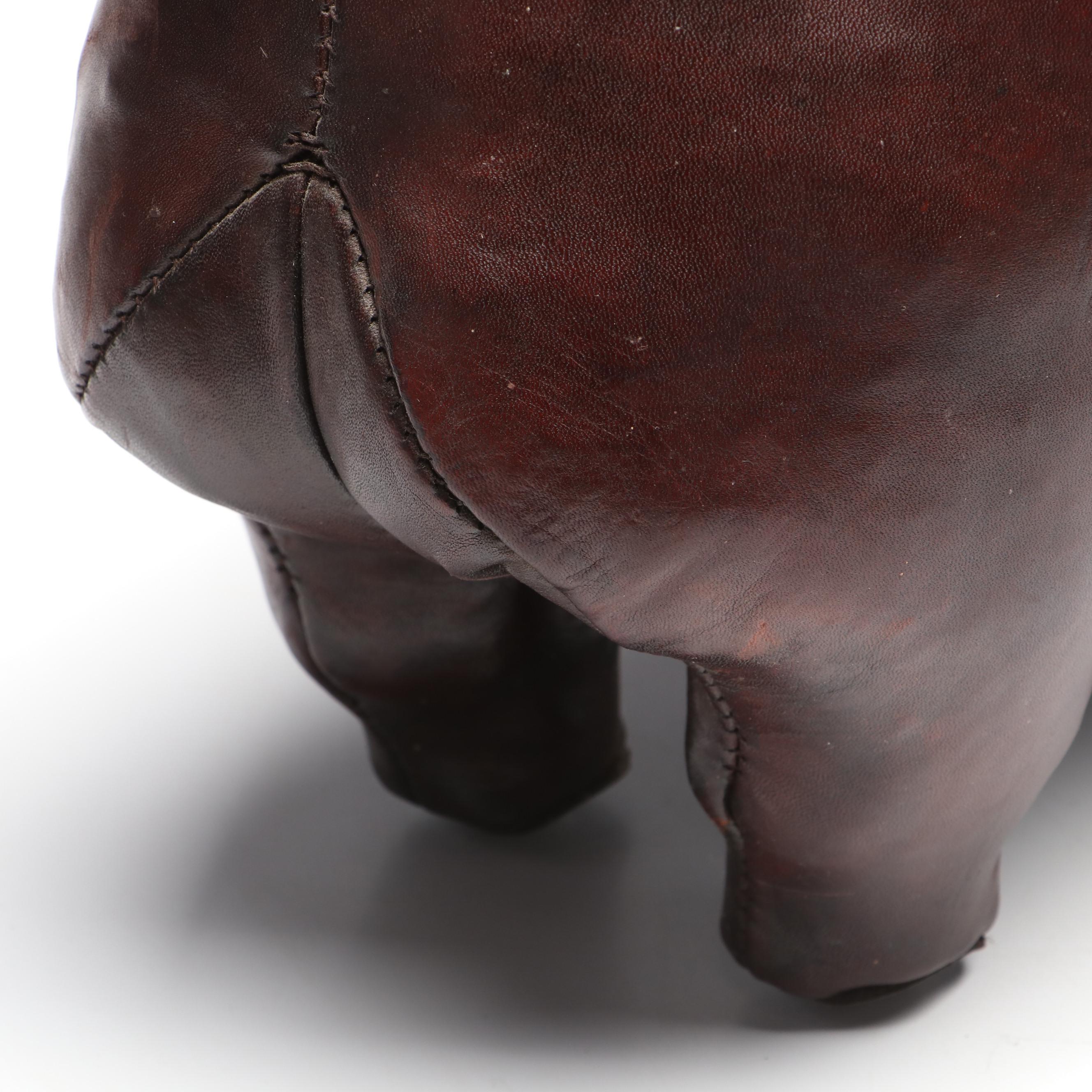 Omersa & Co. Standard Leather Dachshund Footstool