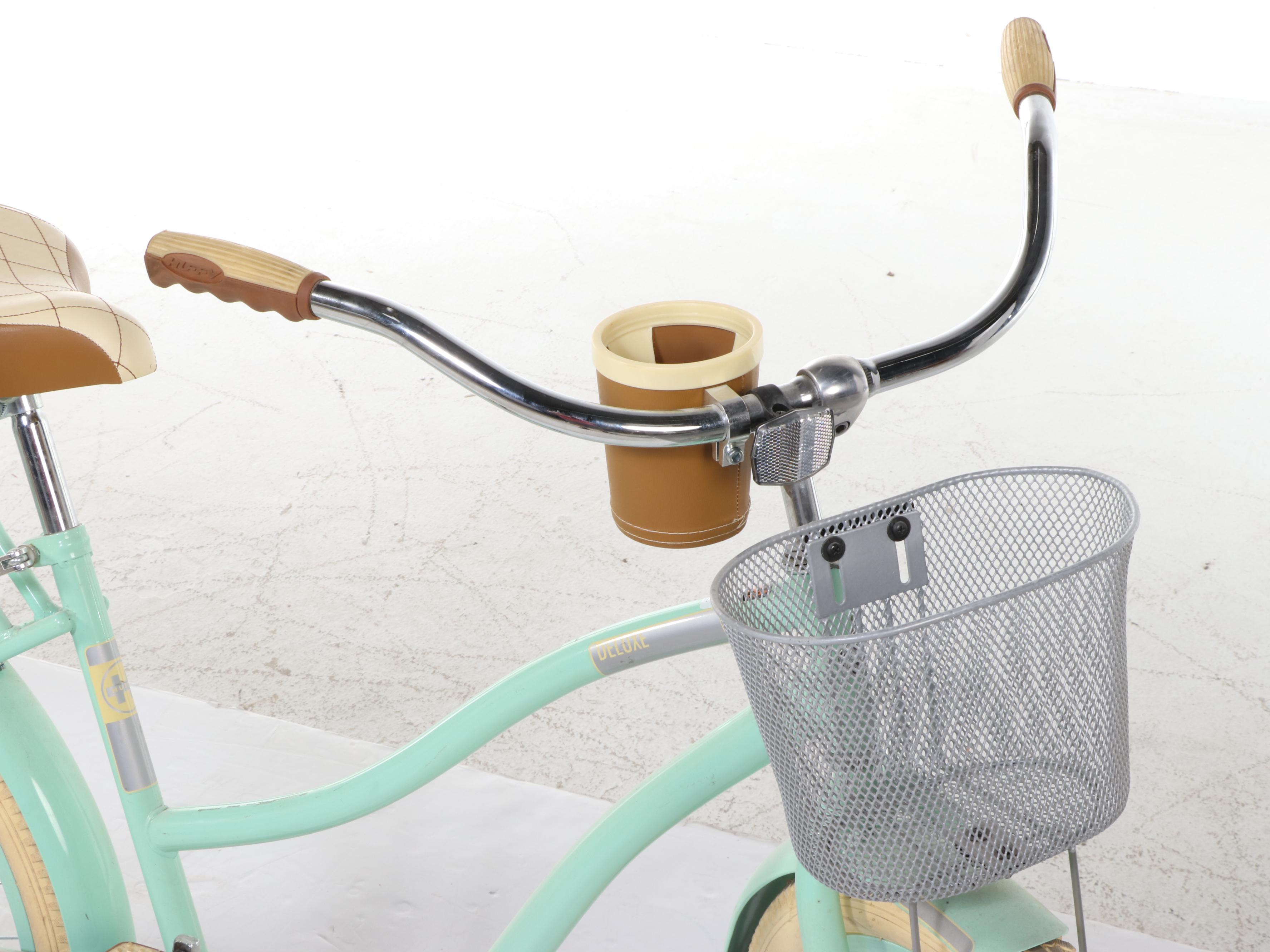 Huffy Deluxe Ladies' Mint Green Cruiser Bicycle with Mesh Basket