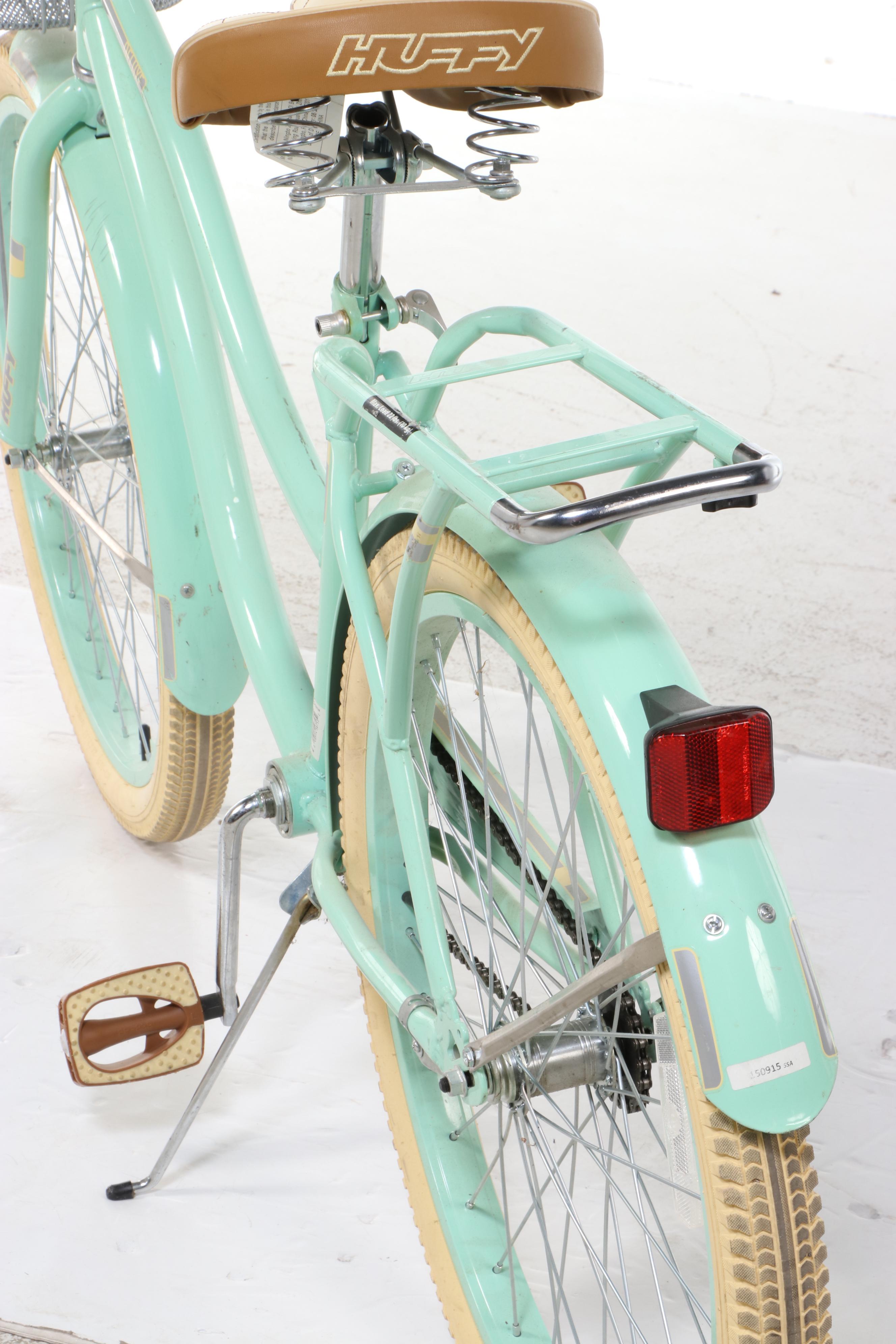 Huffy Deluxe Ladies' Mint Green Cruiser Bicycle with Mesh Basket