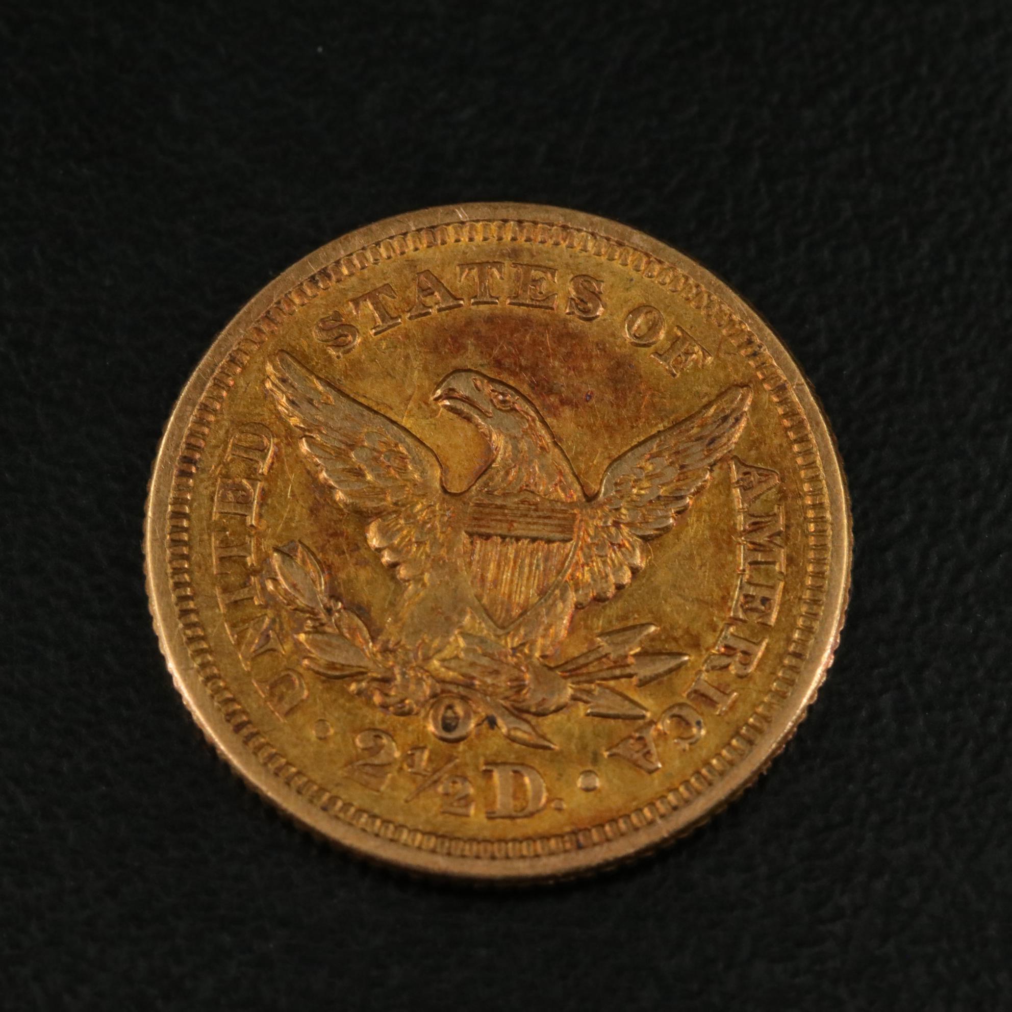 1854-O Liberty Head $ 2 1/2 Gold Coin