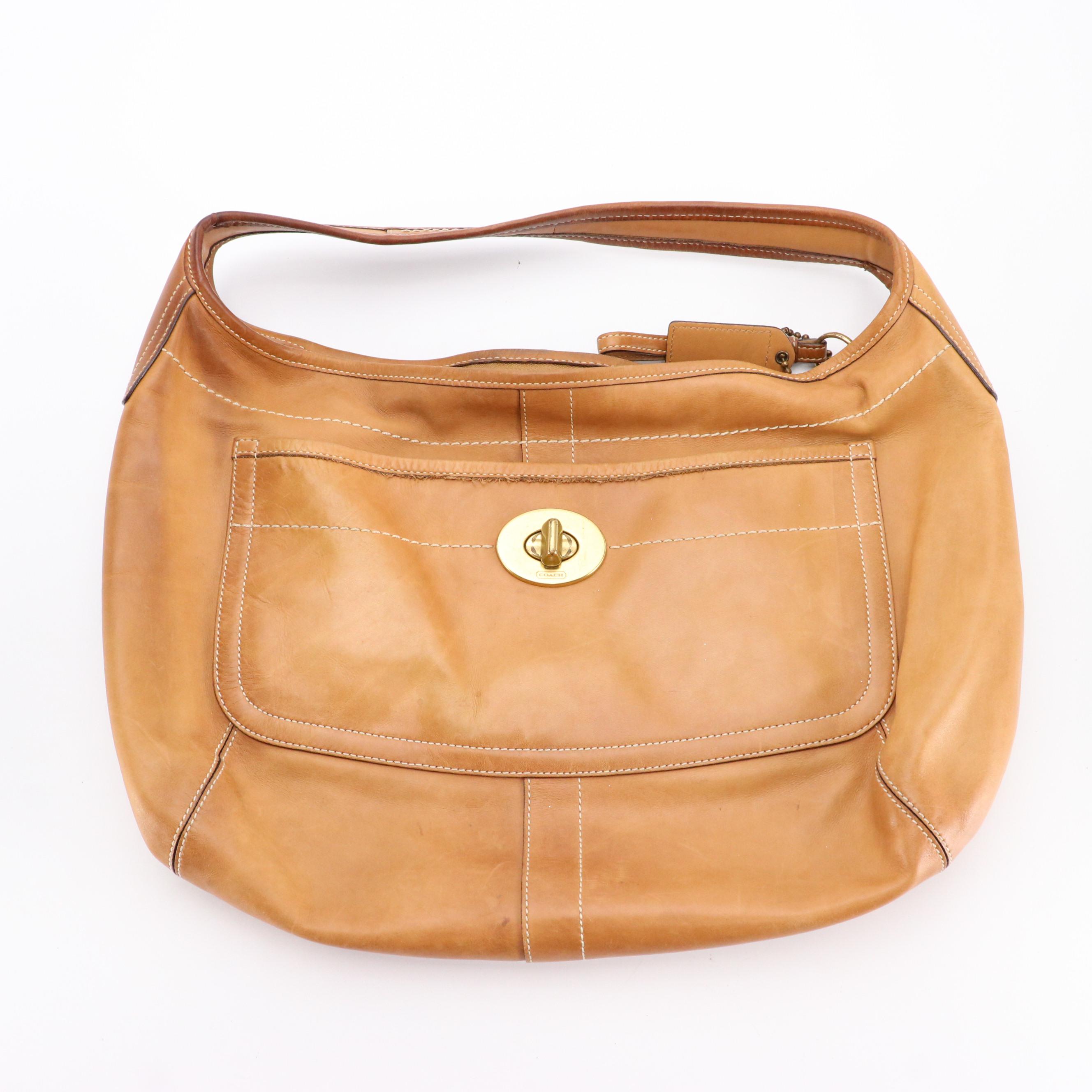 Coach Ergo Hobo Shoulder Bag in Leather and Legacy Weekend Tote in Canvas