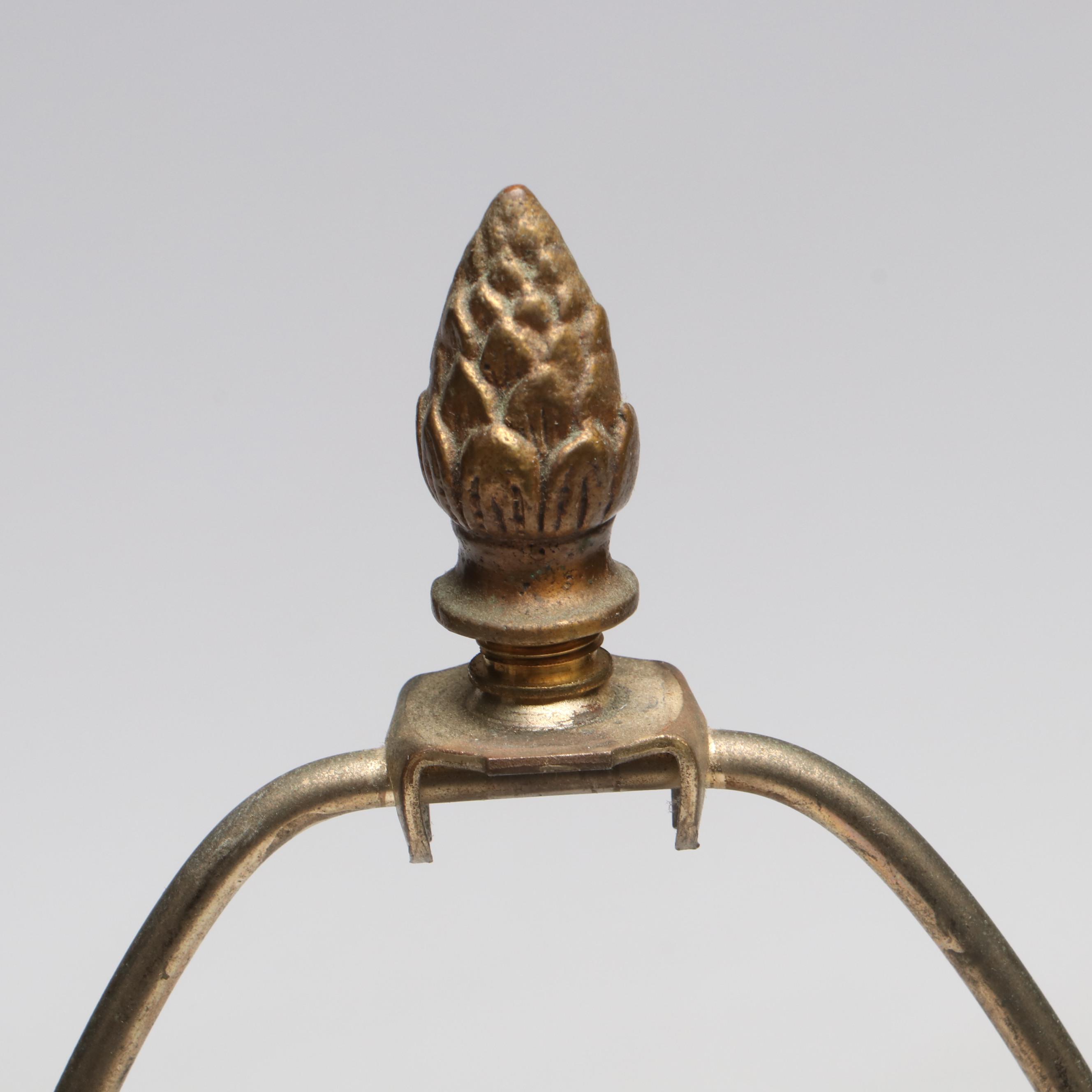 Durand Iridescent with Trailing Art Glass Converted to Table Lamp, Early 20th C.