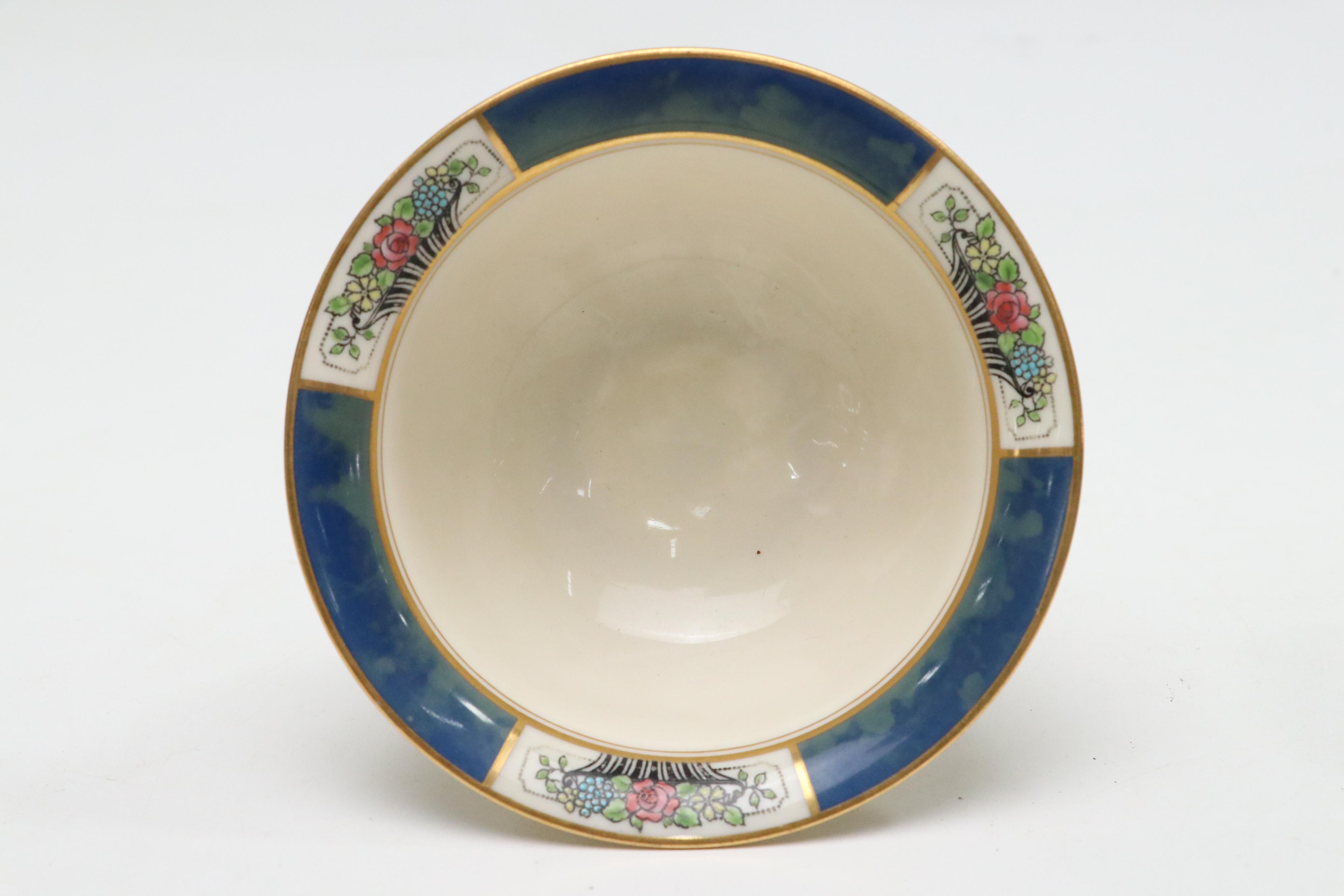 Lenox Tiffany & Co "Meadowbrook" Porcelain Mayonnaise Bowl with Ginori Teacup