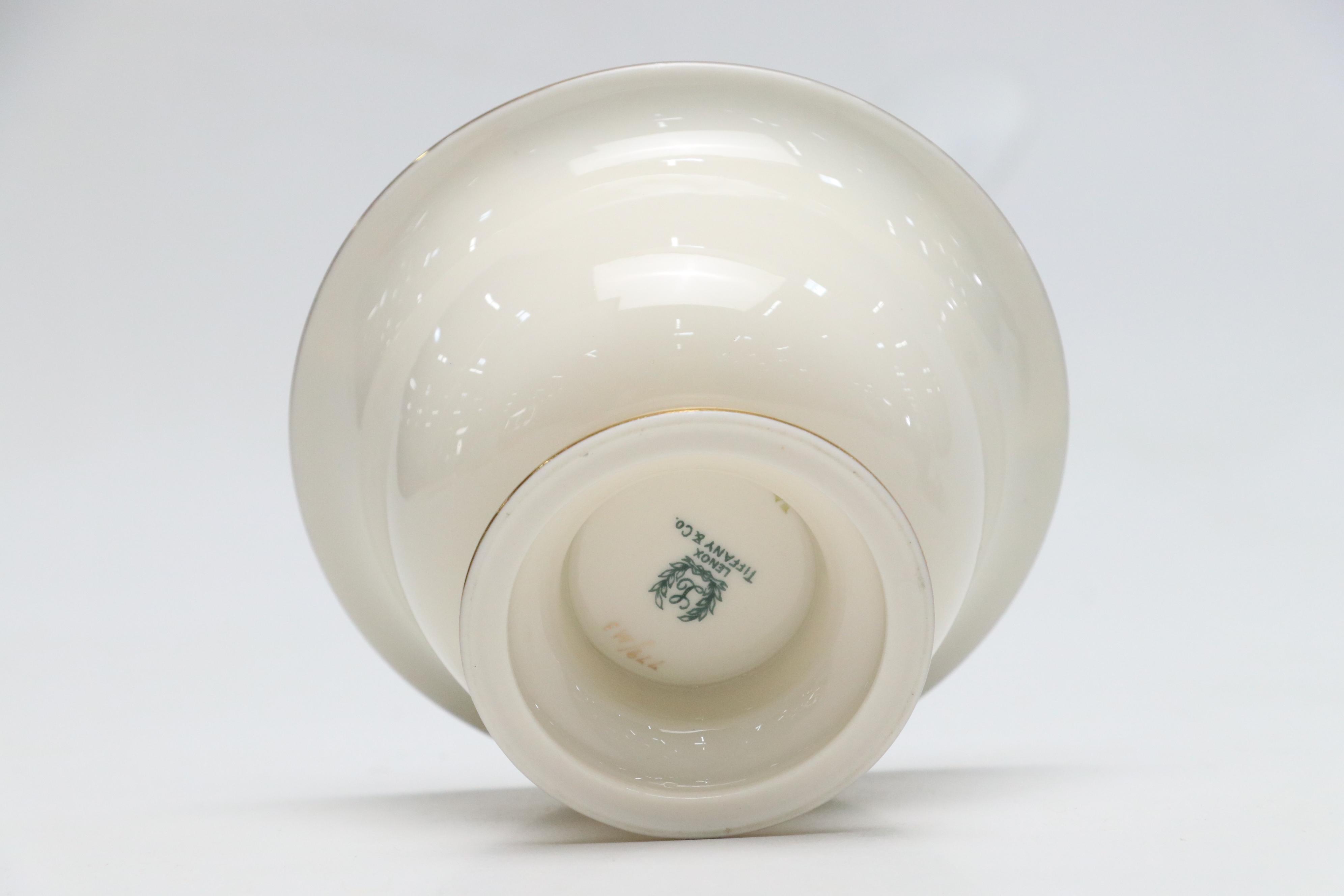 Lenox Tiffany & Co "Meadowbrook" Porcelain Mayonnaise Bowl with Ginori Teacup