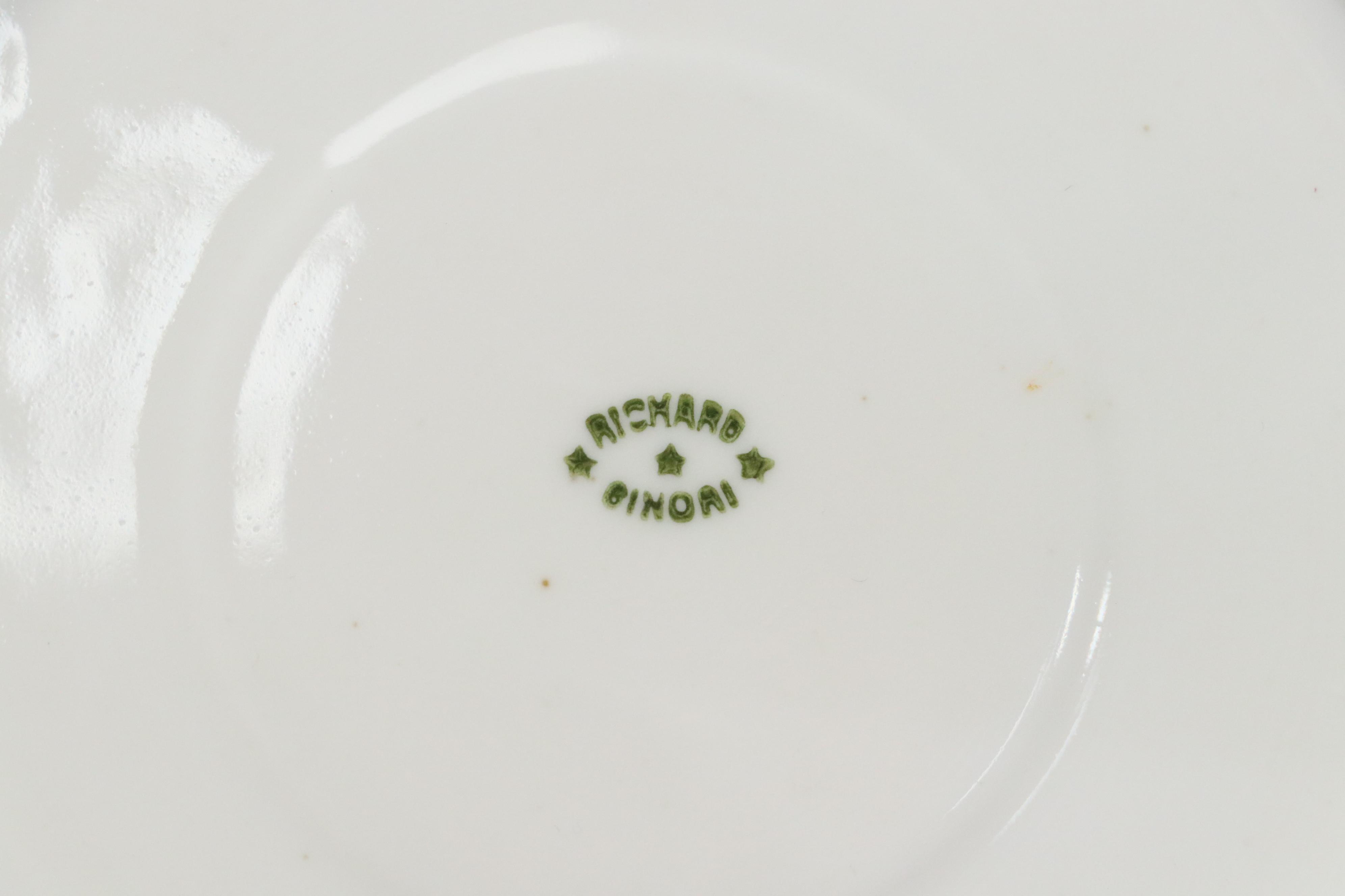 Lenox Tiffany & Co "Meadowbrook" Porcelain Mayonnaise Bowl with Ginori Teacup