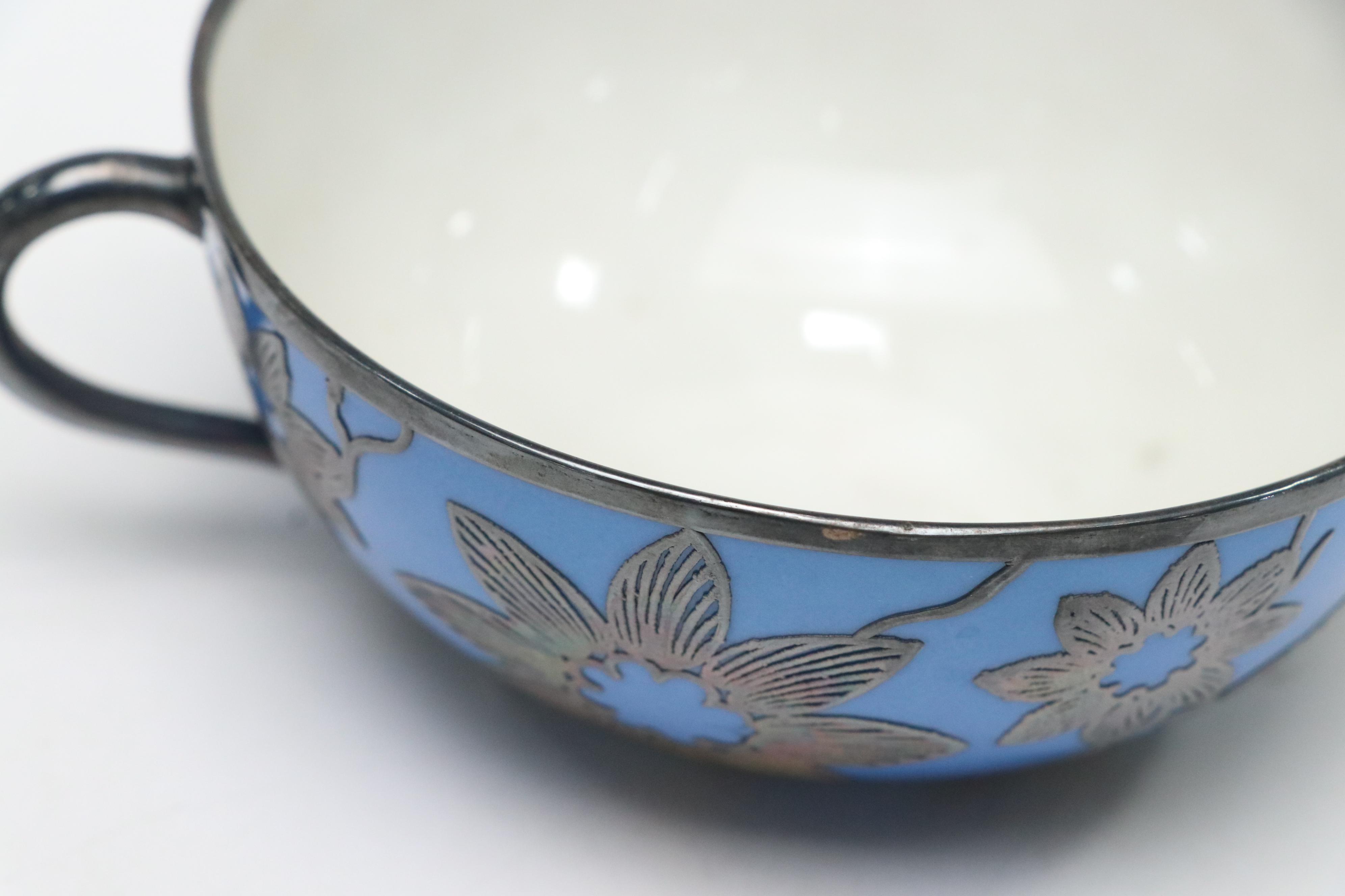 Lenox Tiffany & Co "Meadowbrook" Porcelain Mayonnaise Bowl with Ginori Teacup