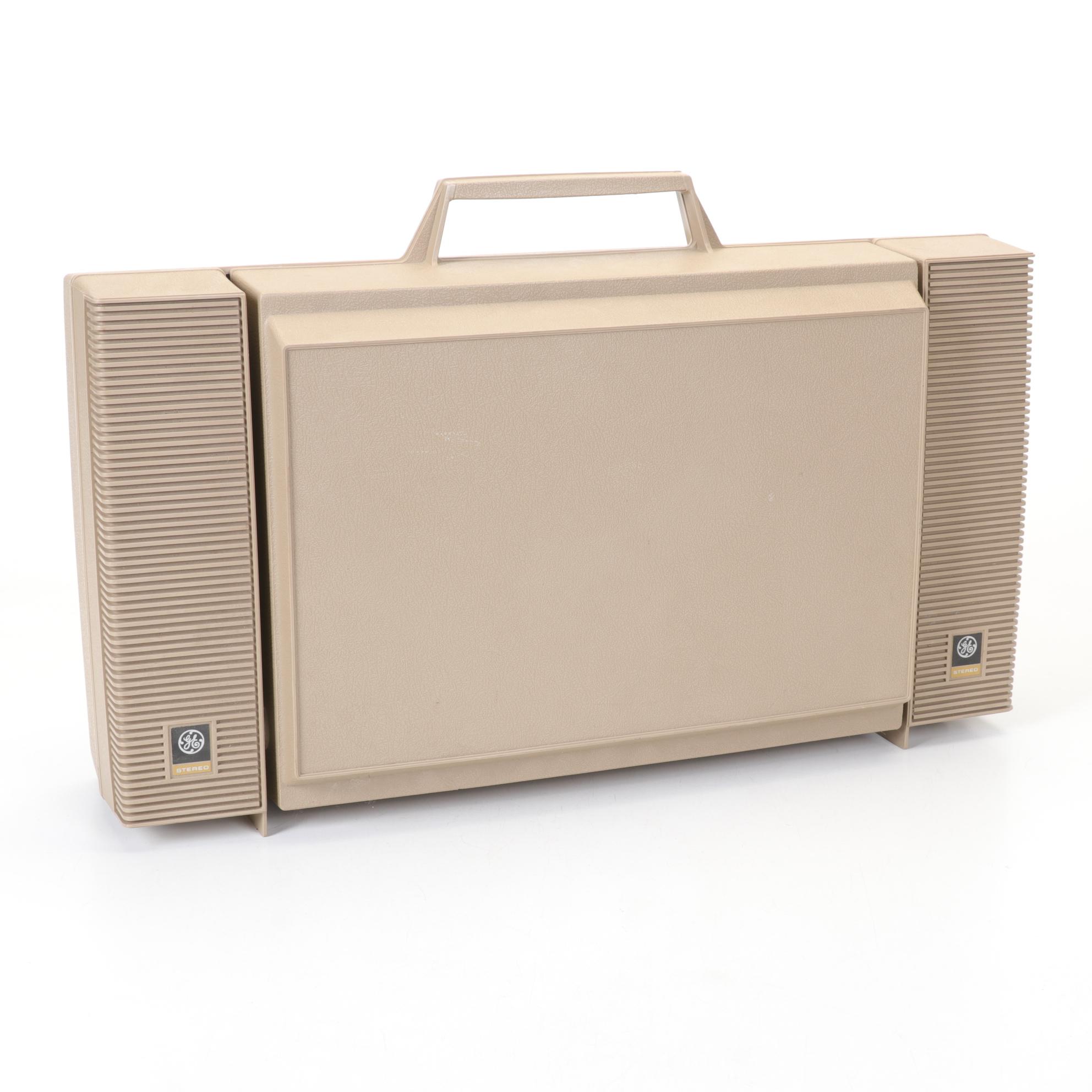 General Electric "Wildcat" Portable Record Players and Speakers